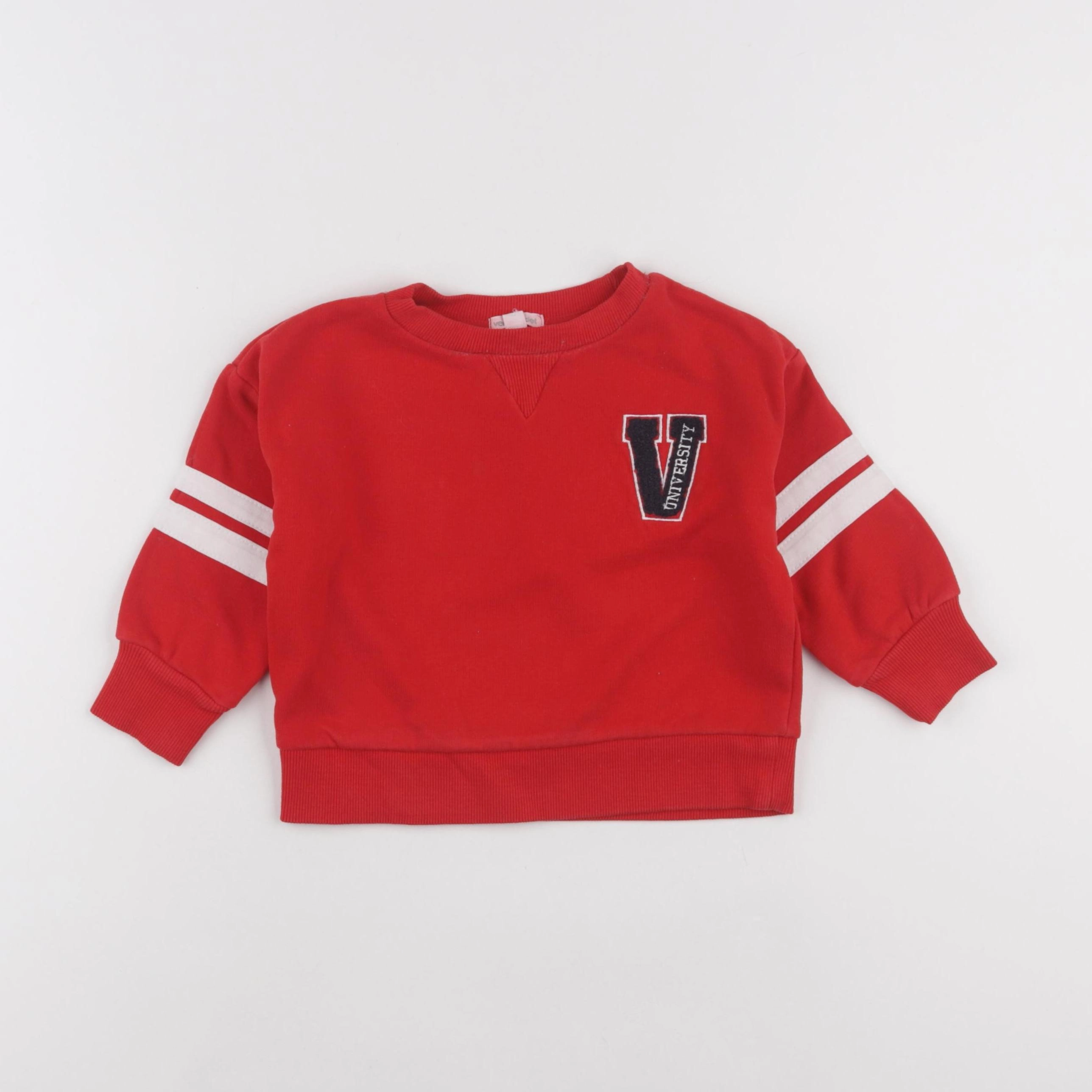 Vertbaudet - sweat rouge - 2 ans
