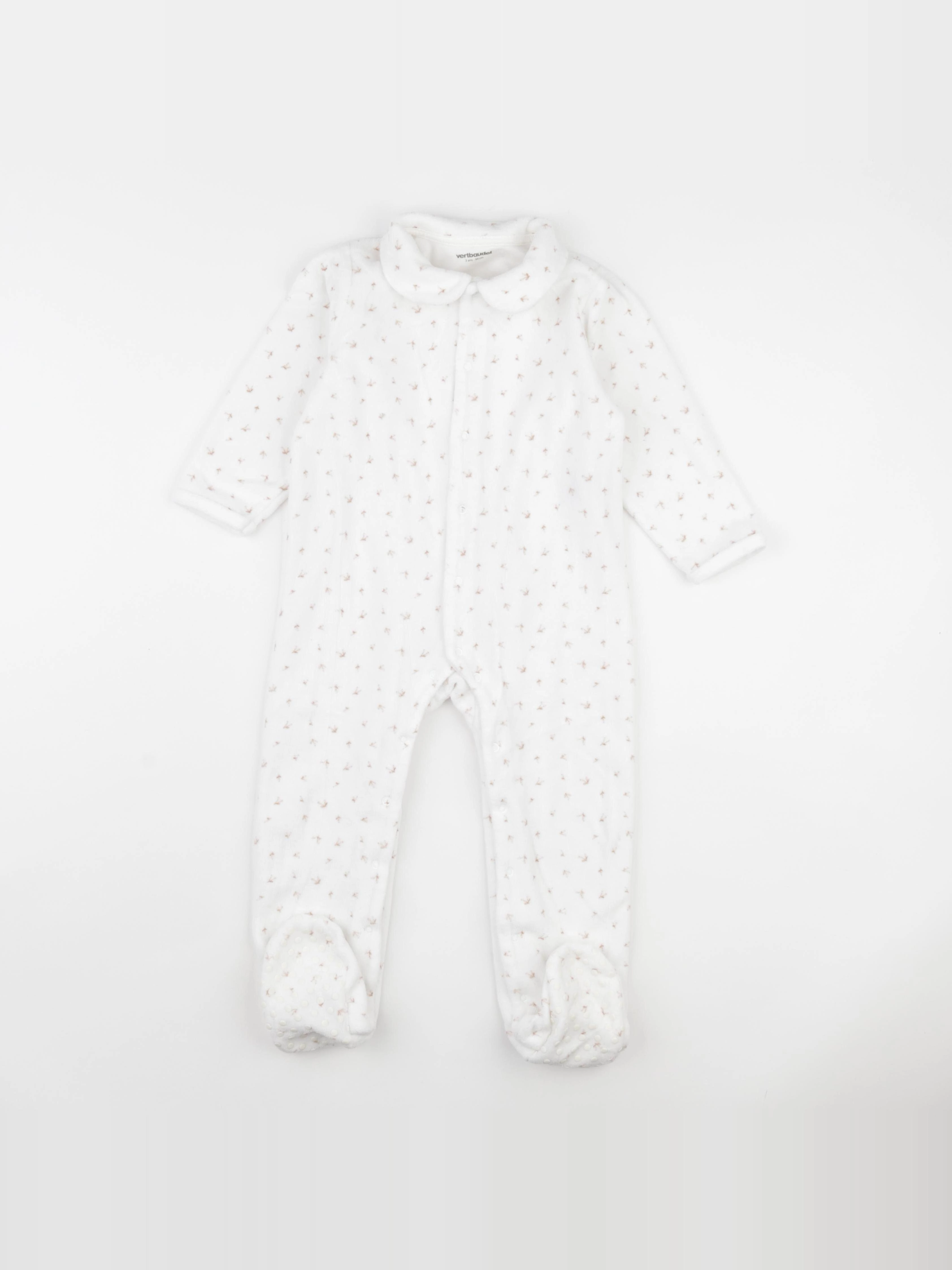 Vertbaudet - pyjama velours blanc - 3 ans