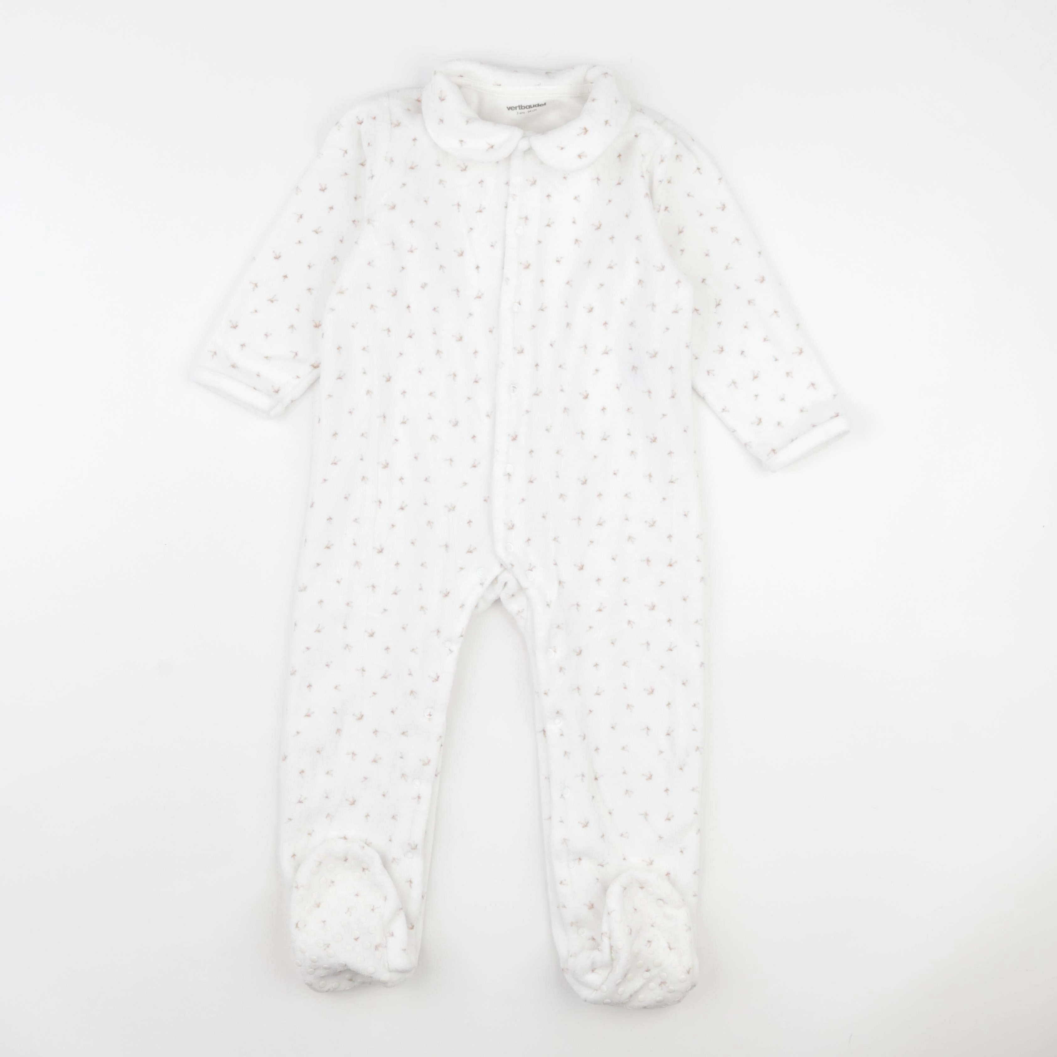 Vertbaudet - pyjama velours blanc - 3 ans