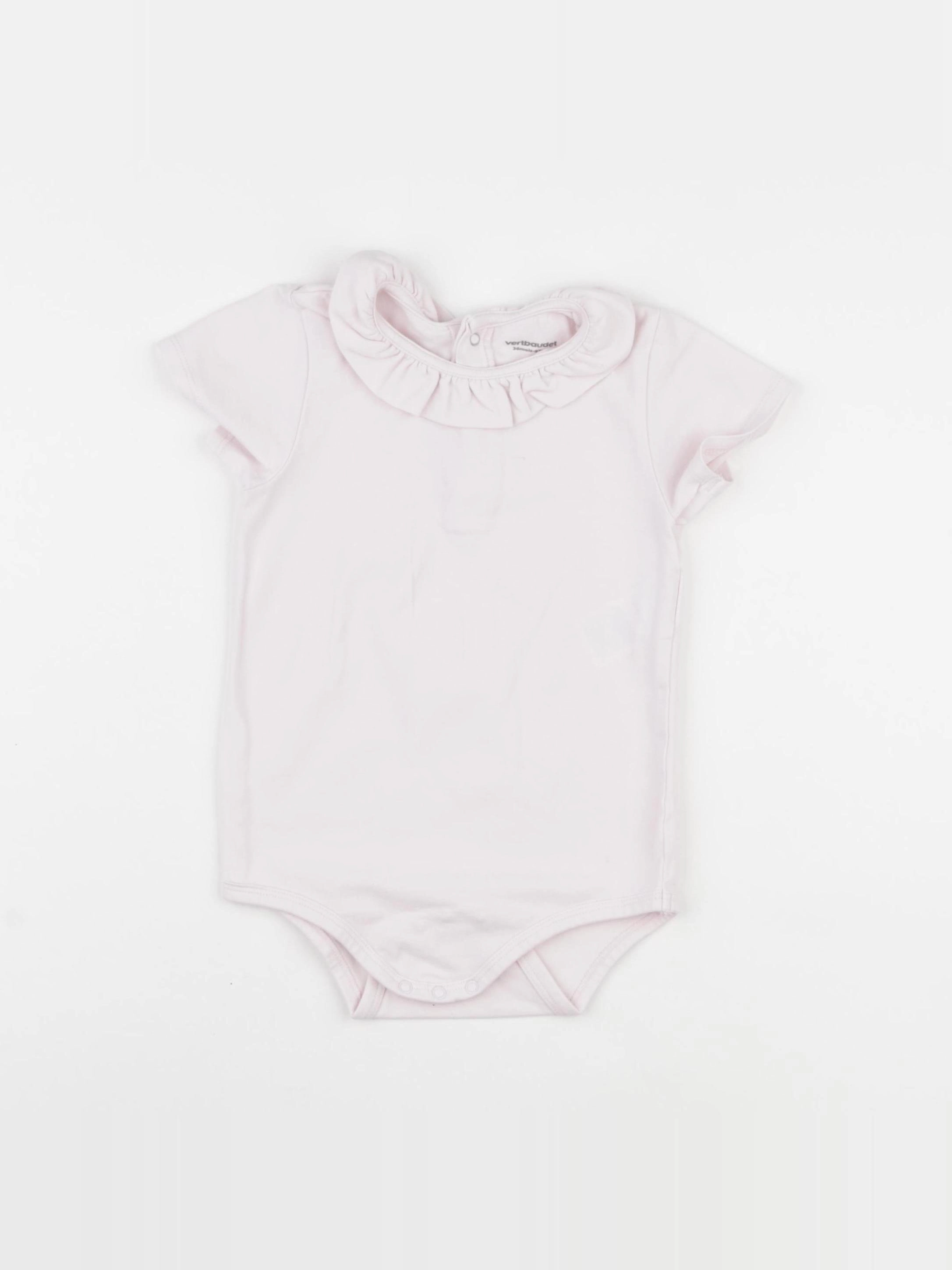 Vertbaudet - body à col rose - 36 mois