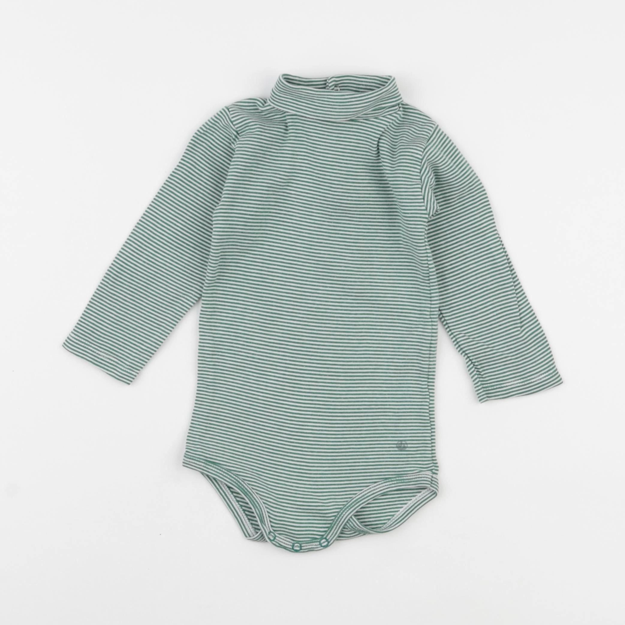 Petit Bateau - body vert - 12 mois