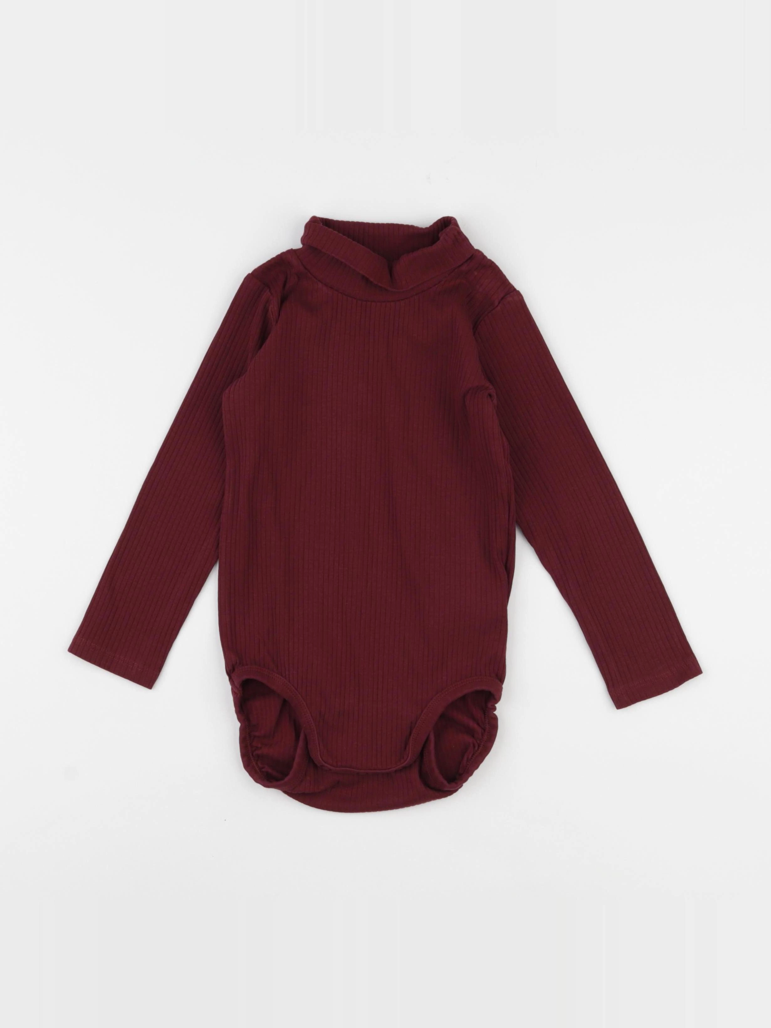 H&M - body à col rouge - 2/3 ans