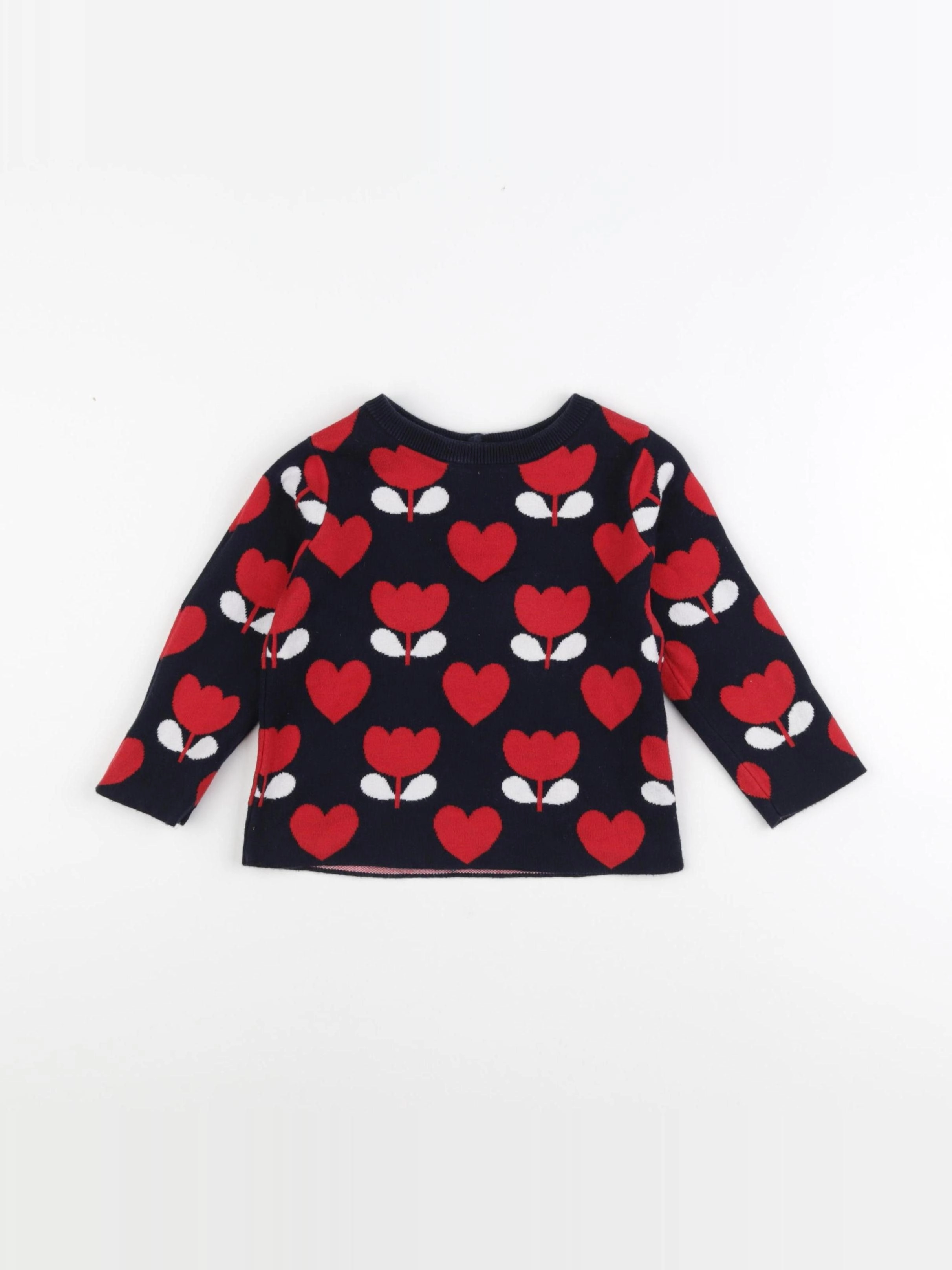 Jacadi - pull bleu - 24 mois