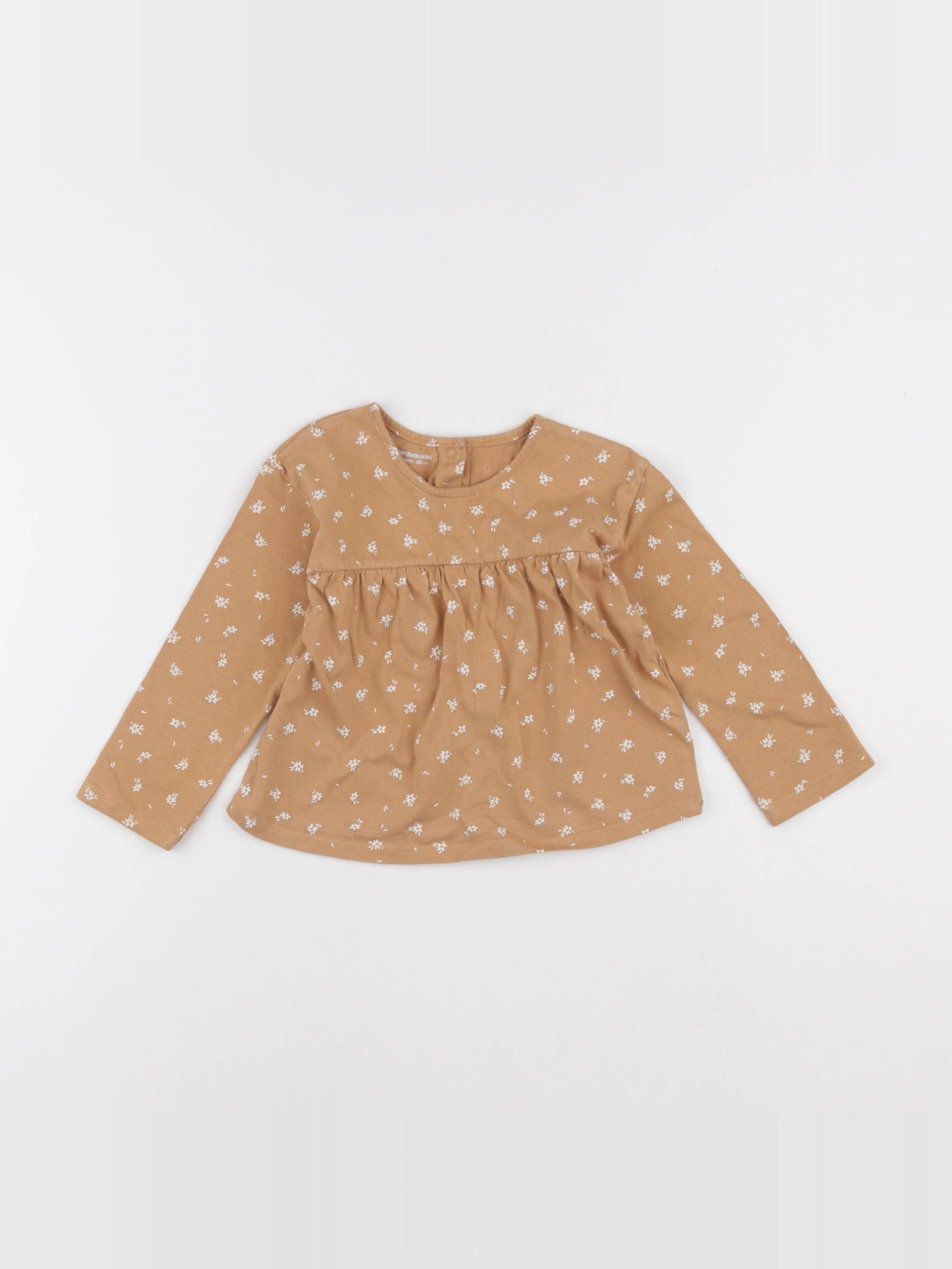 Vertbaudet - tee-shirt marron - 24 mois
