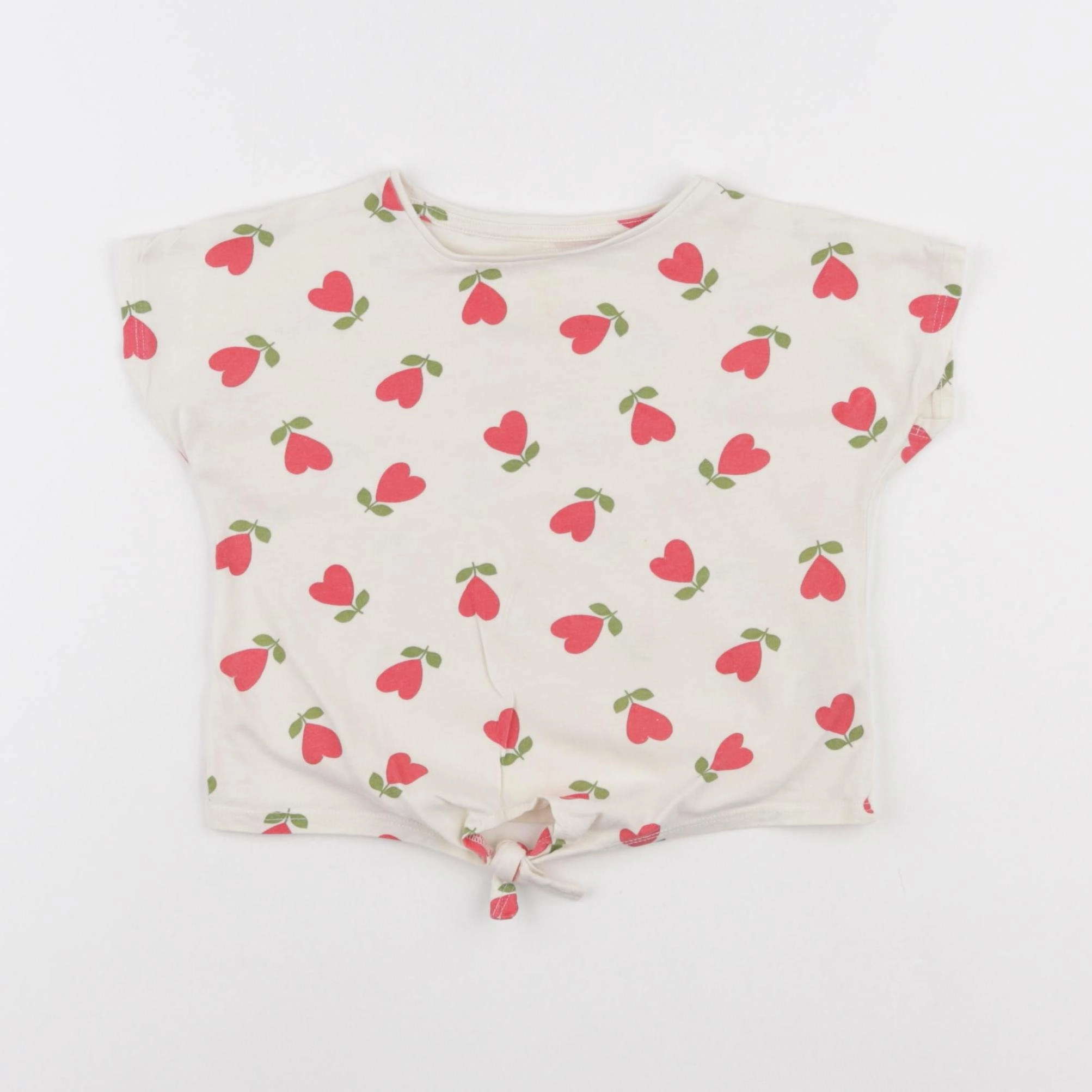 Vertbaudet - tee-shirt beige - 2 ans