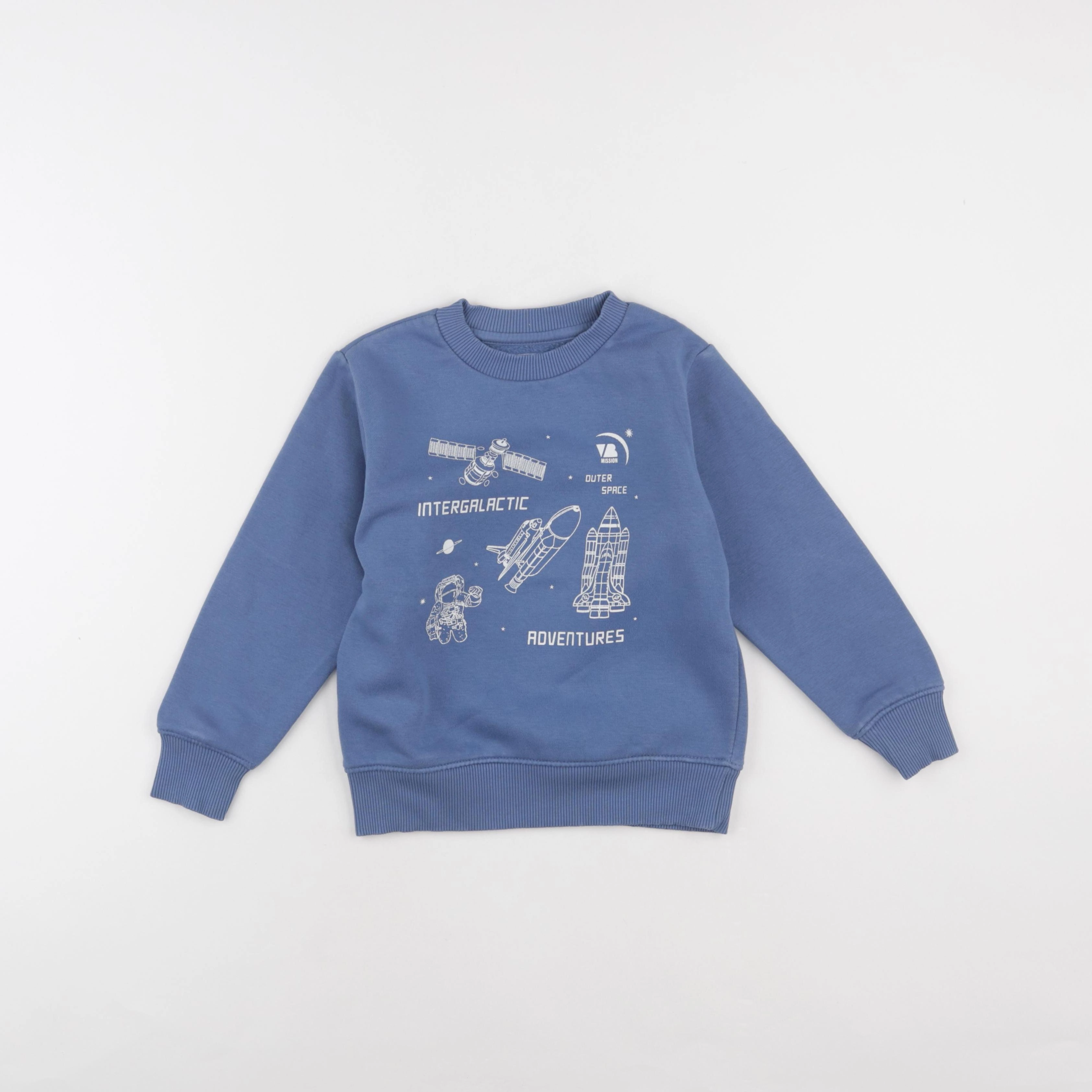 Vertbaudet - sweat bleu - 6 ans