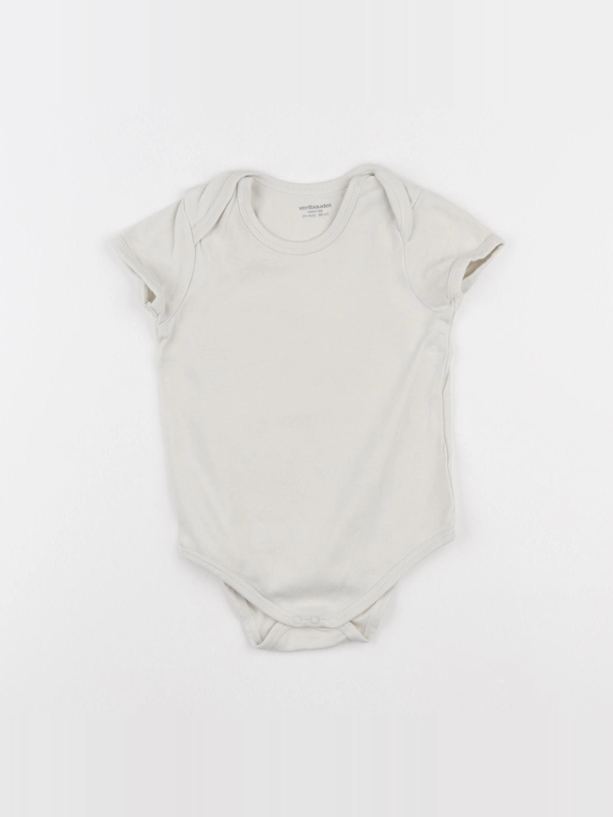 Vertbaudet - body beige - 24 mois