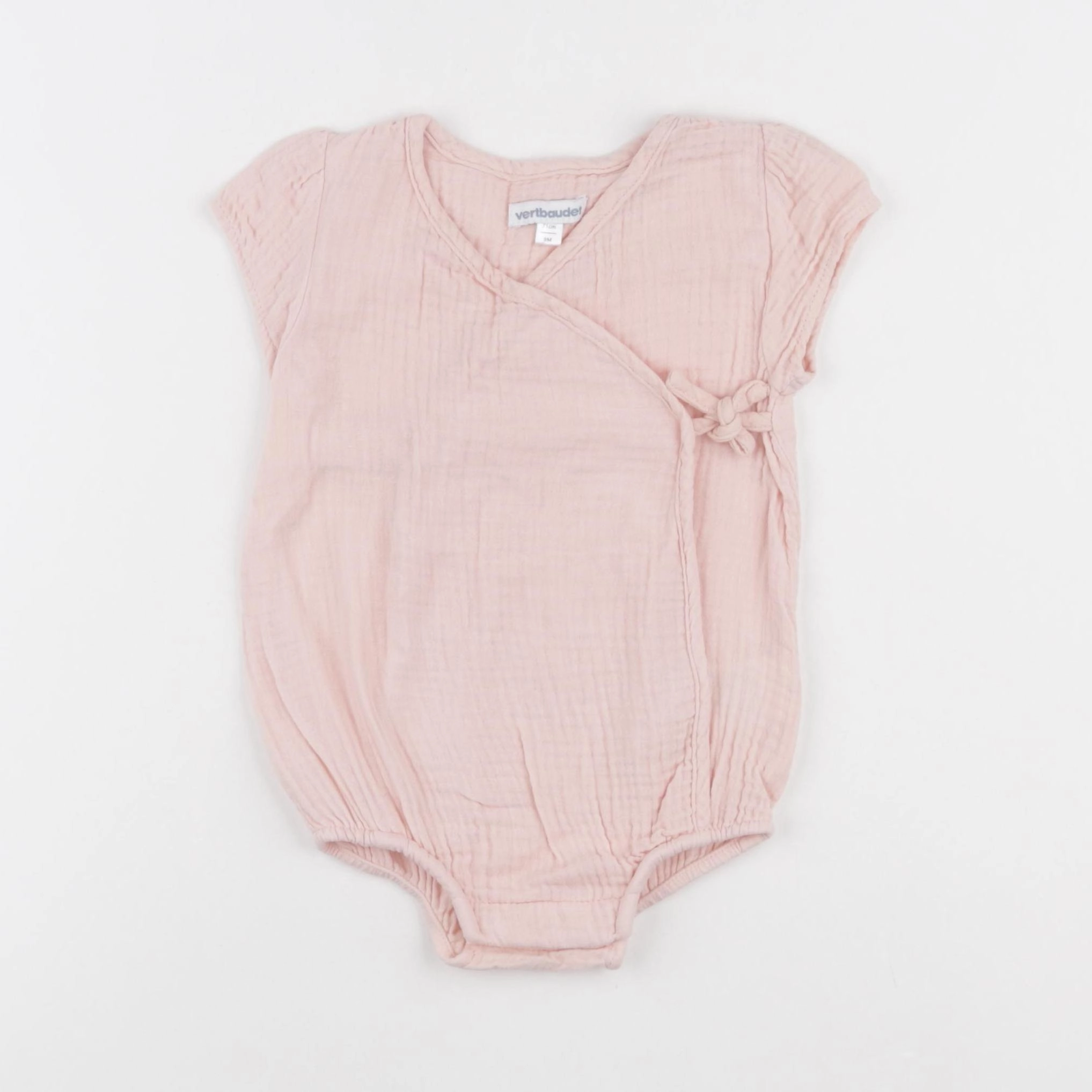 Vertbaudet - combinaison rose - 9 mois