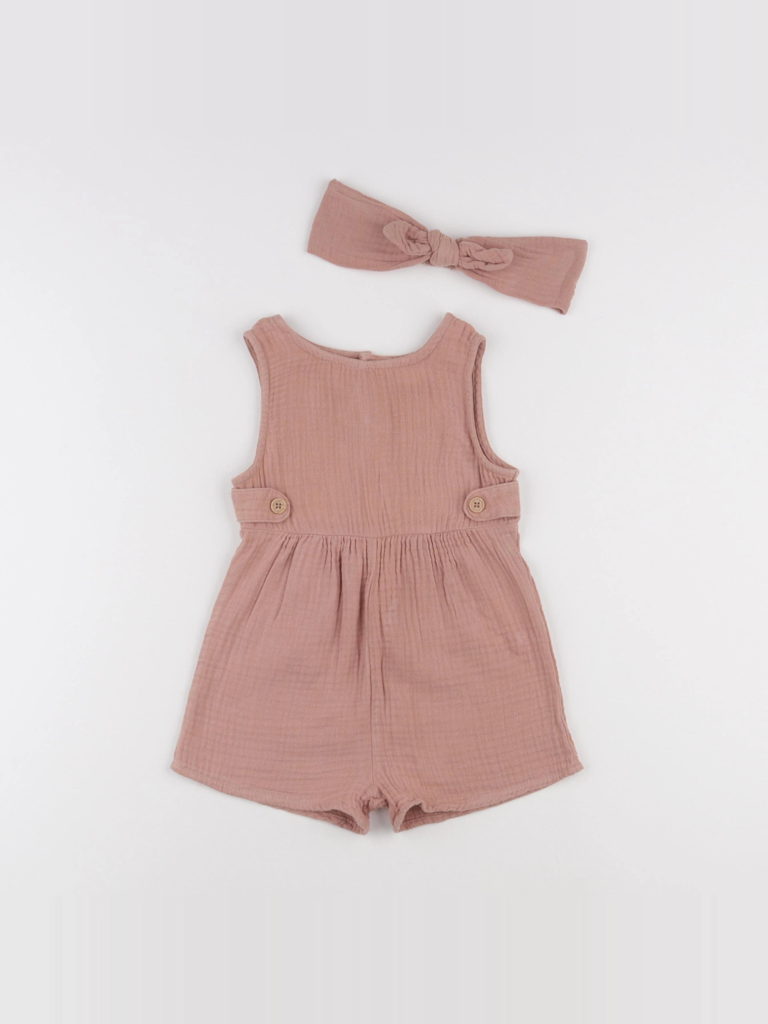 Vertbaudet - combinaison rose - 24 mois