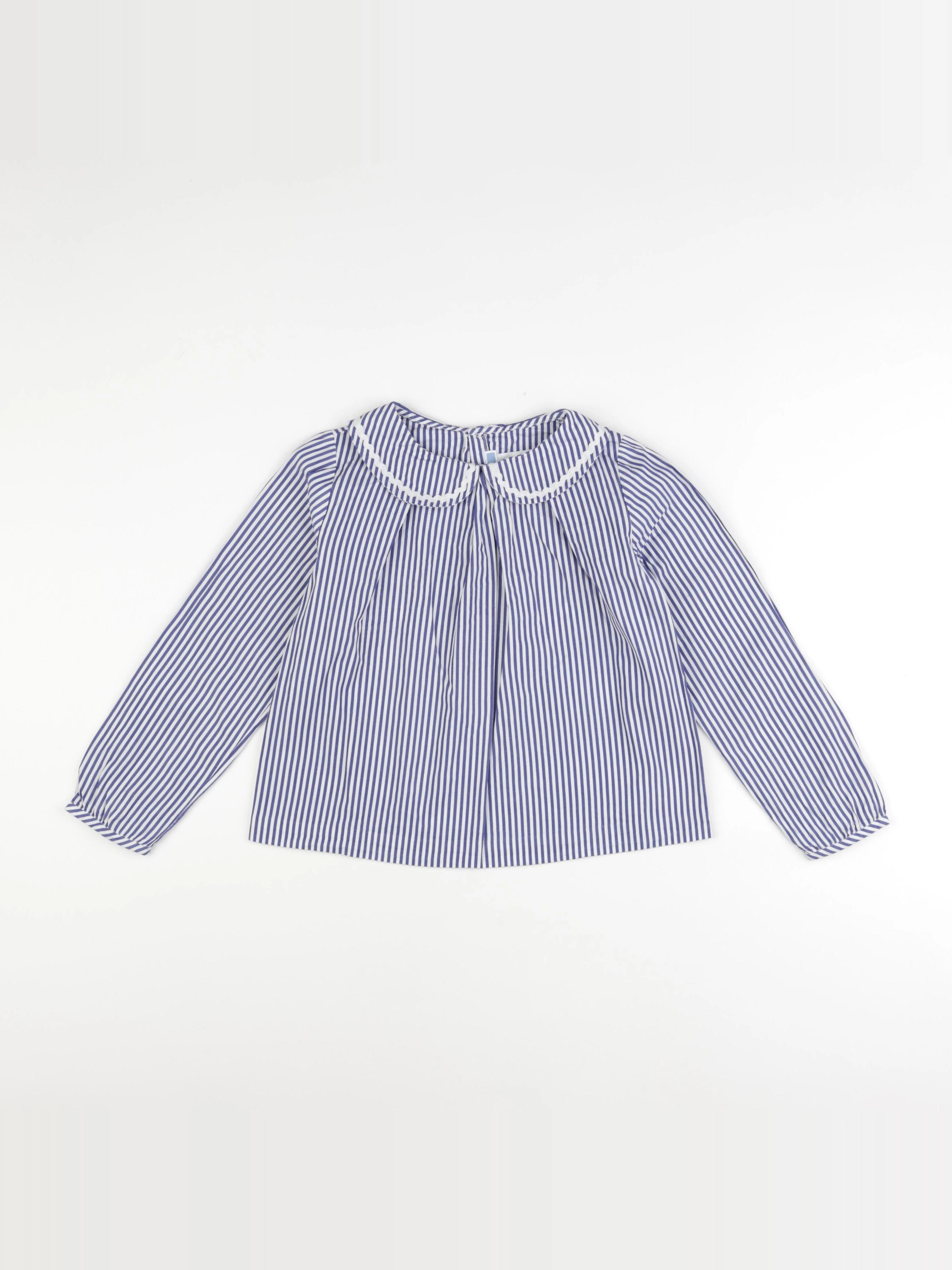 Jacadi - blouse blanc, bleu - 8 ans