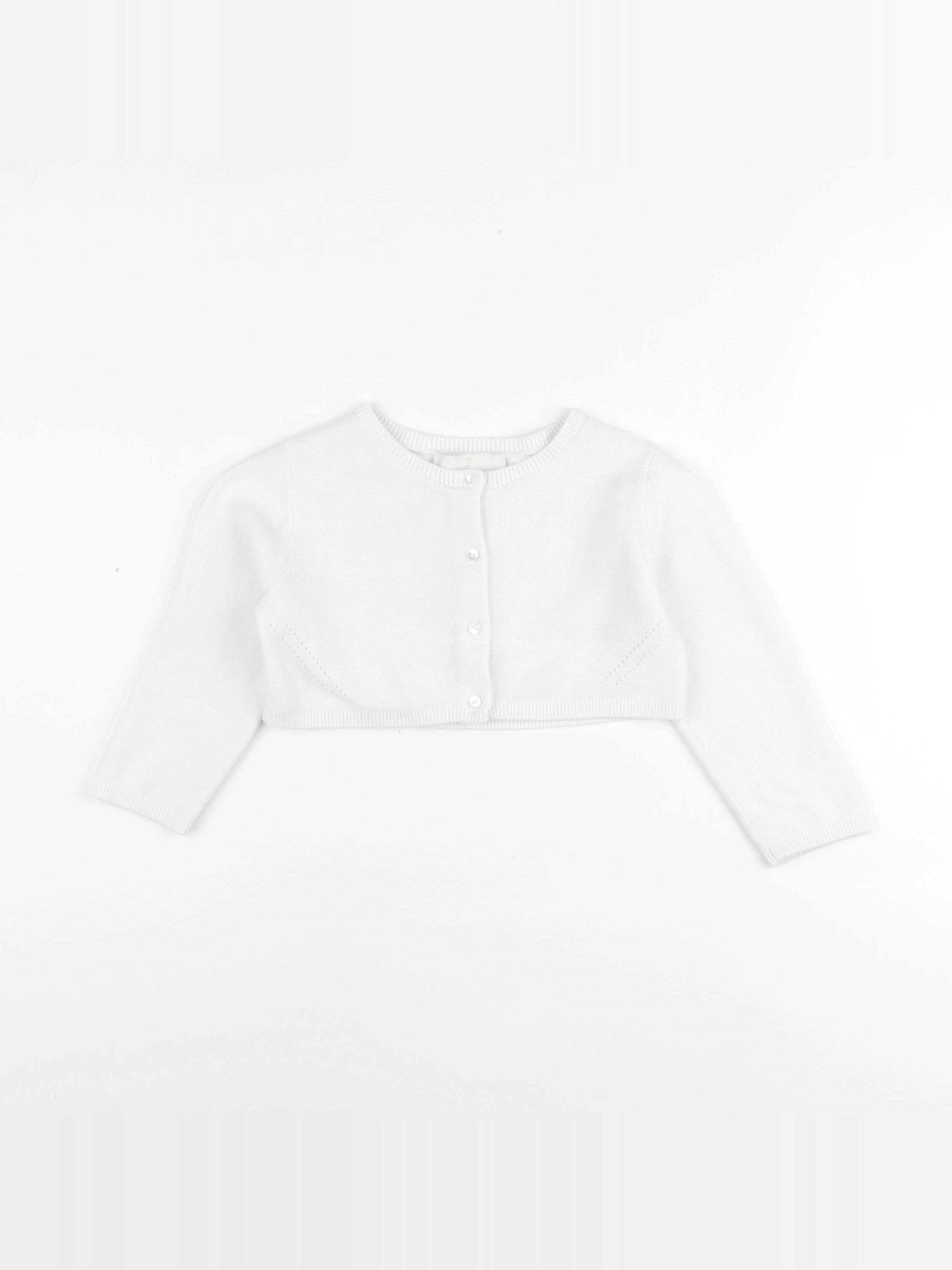 Jacadi - gilet blanc - 24 mois