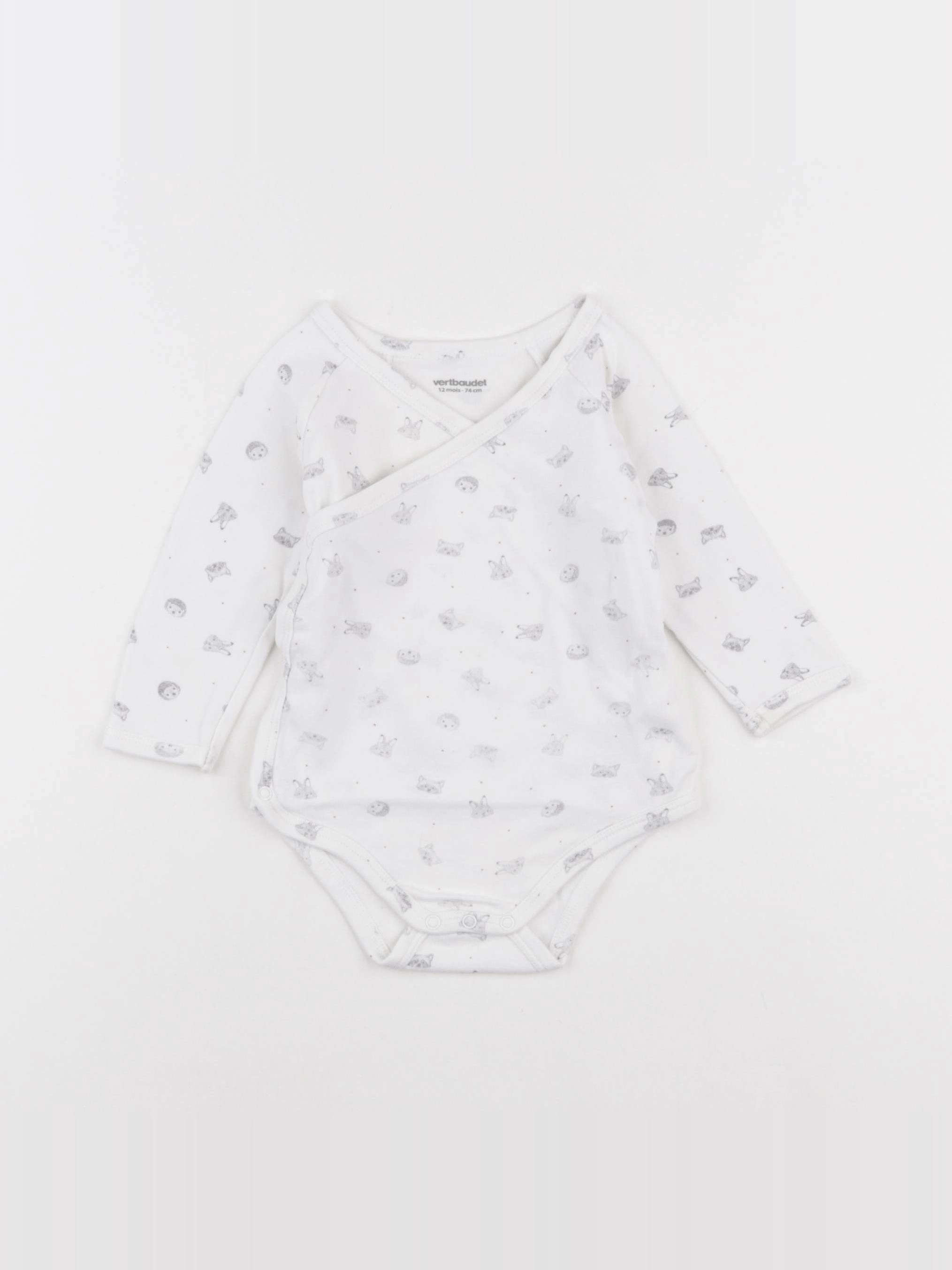 Vertbaudet - body blanc - 12 mois