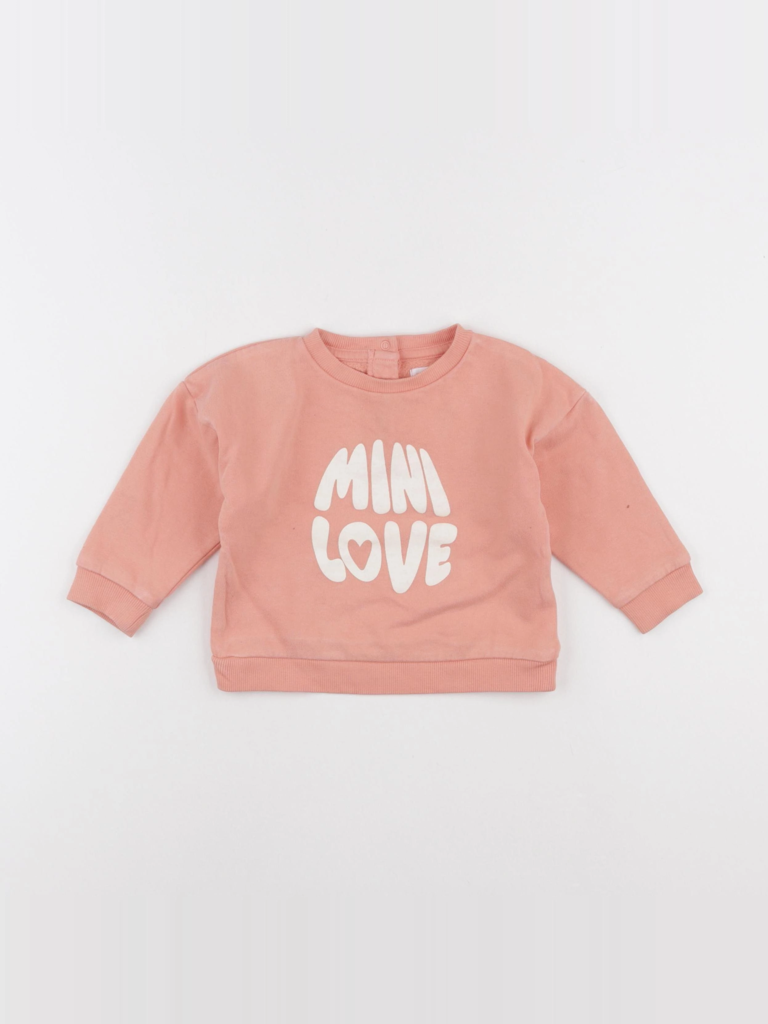 Vertbaudet - sweat rose - 18 mois