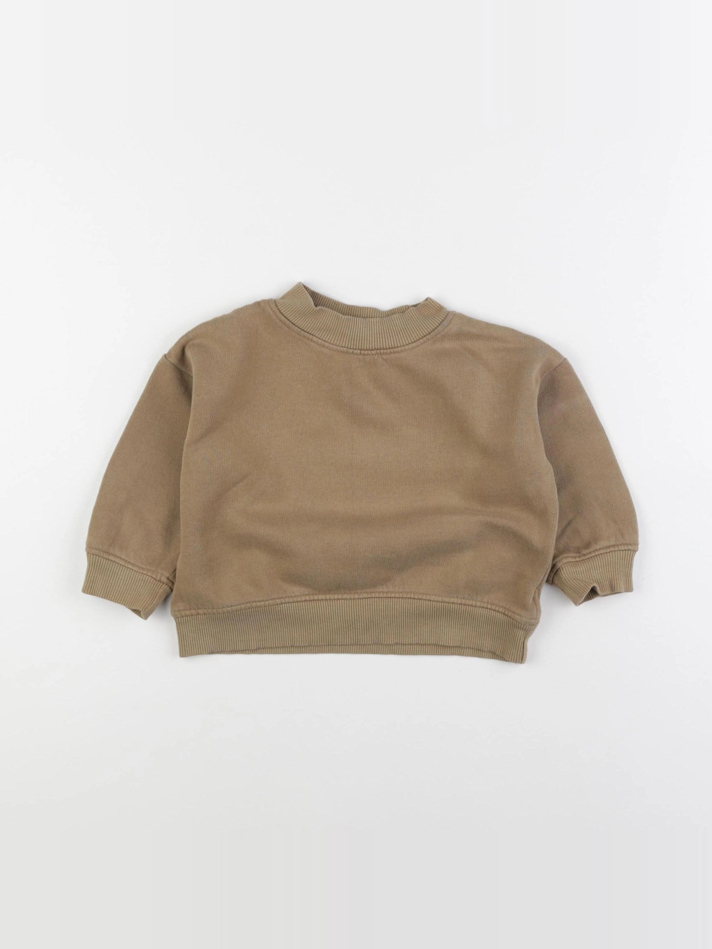 Zara - sweat marron - 18/24 mois