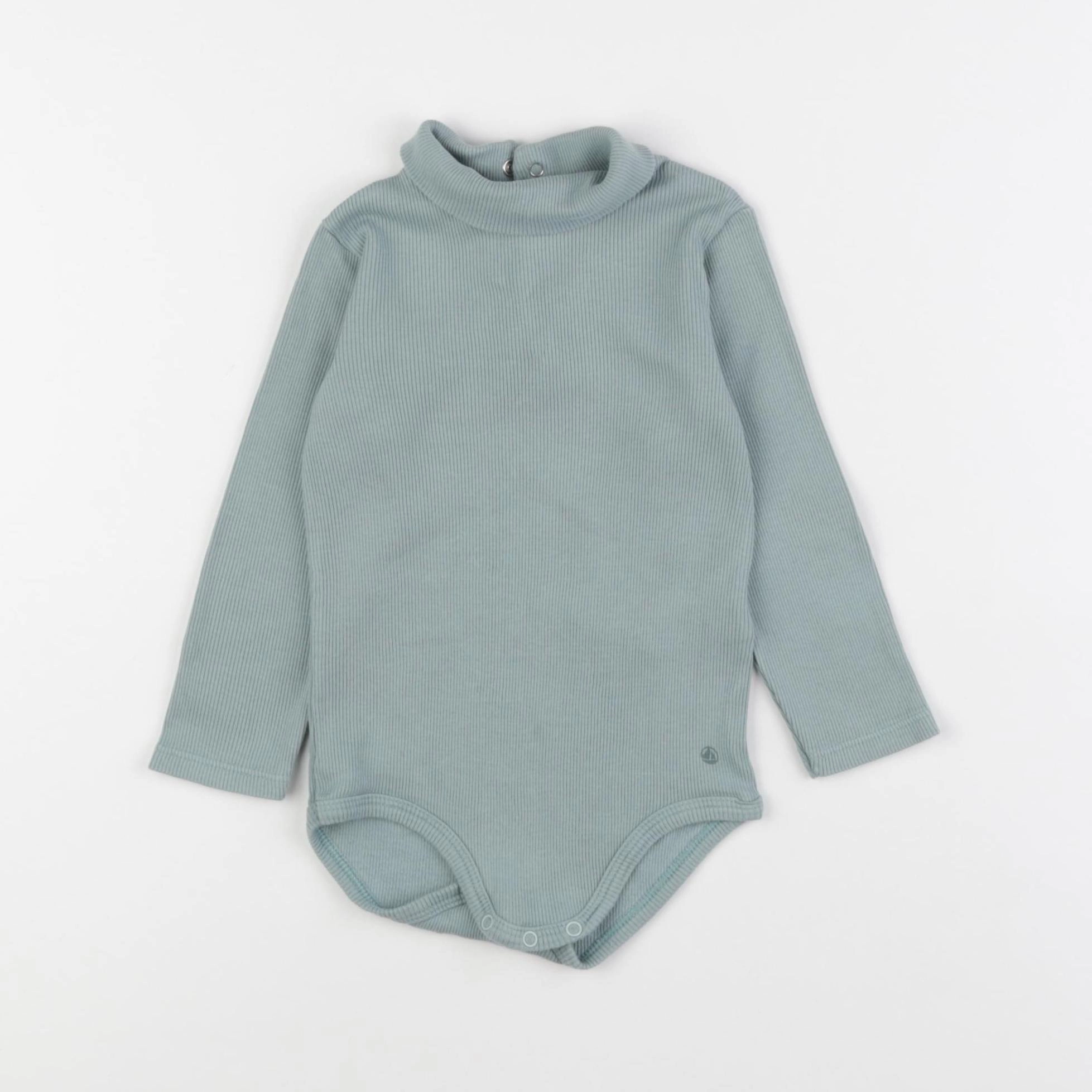 Petit Bateau - body à col vert - 18 mois