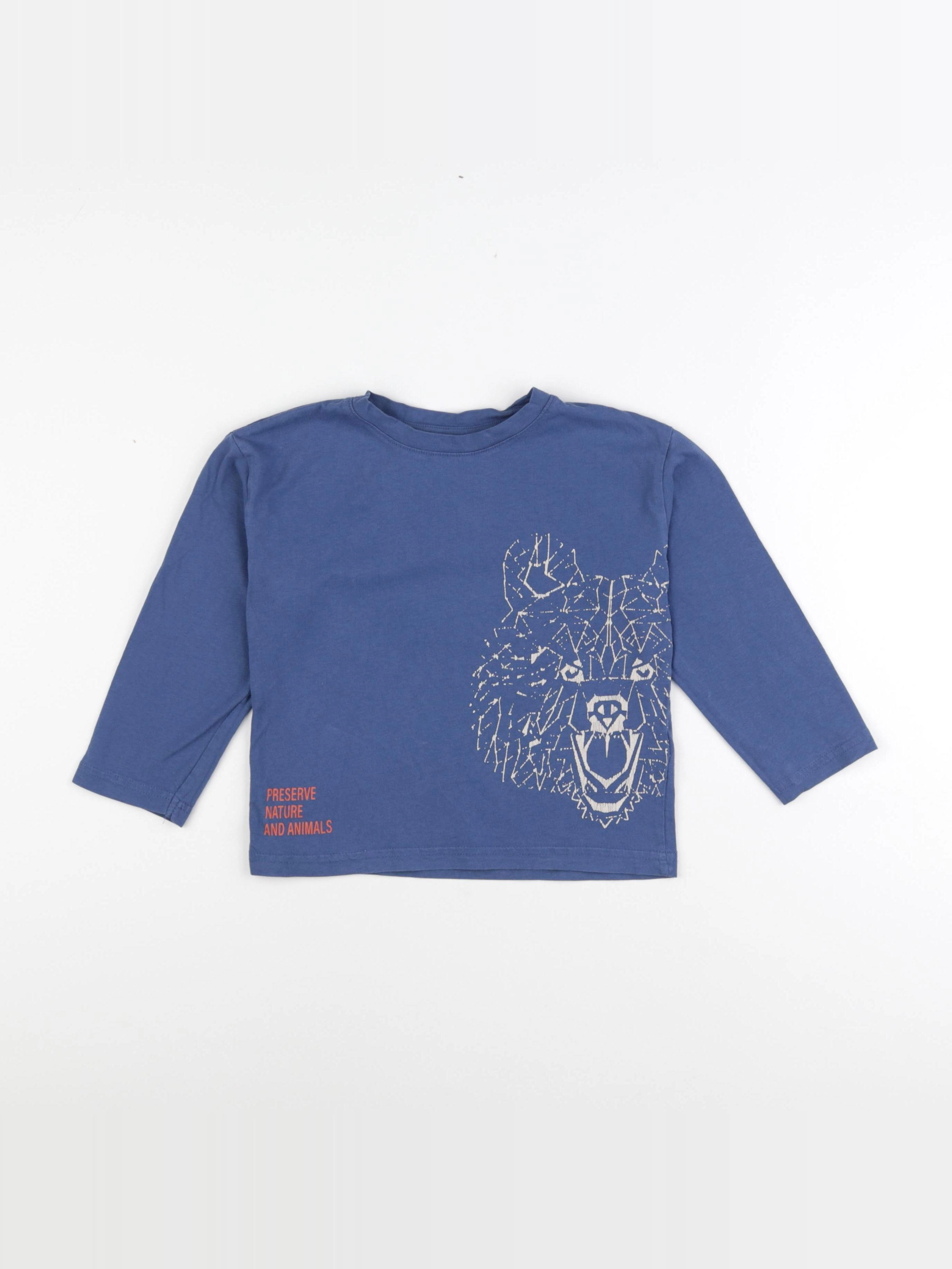 Vertbaudet - tee-shirt bleu - 5 ans