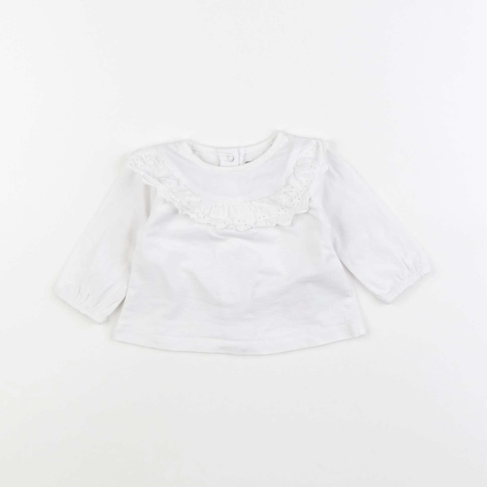 Vertbaudet - tee-shirt blanc - 3 mois