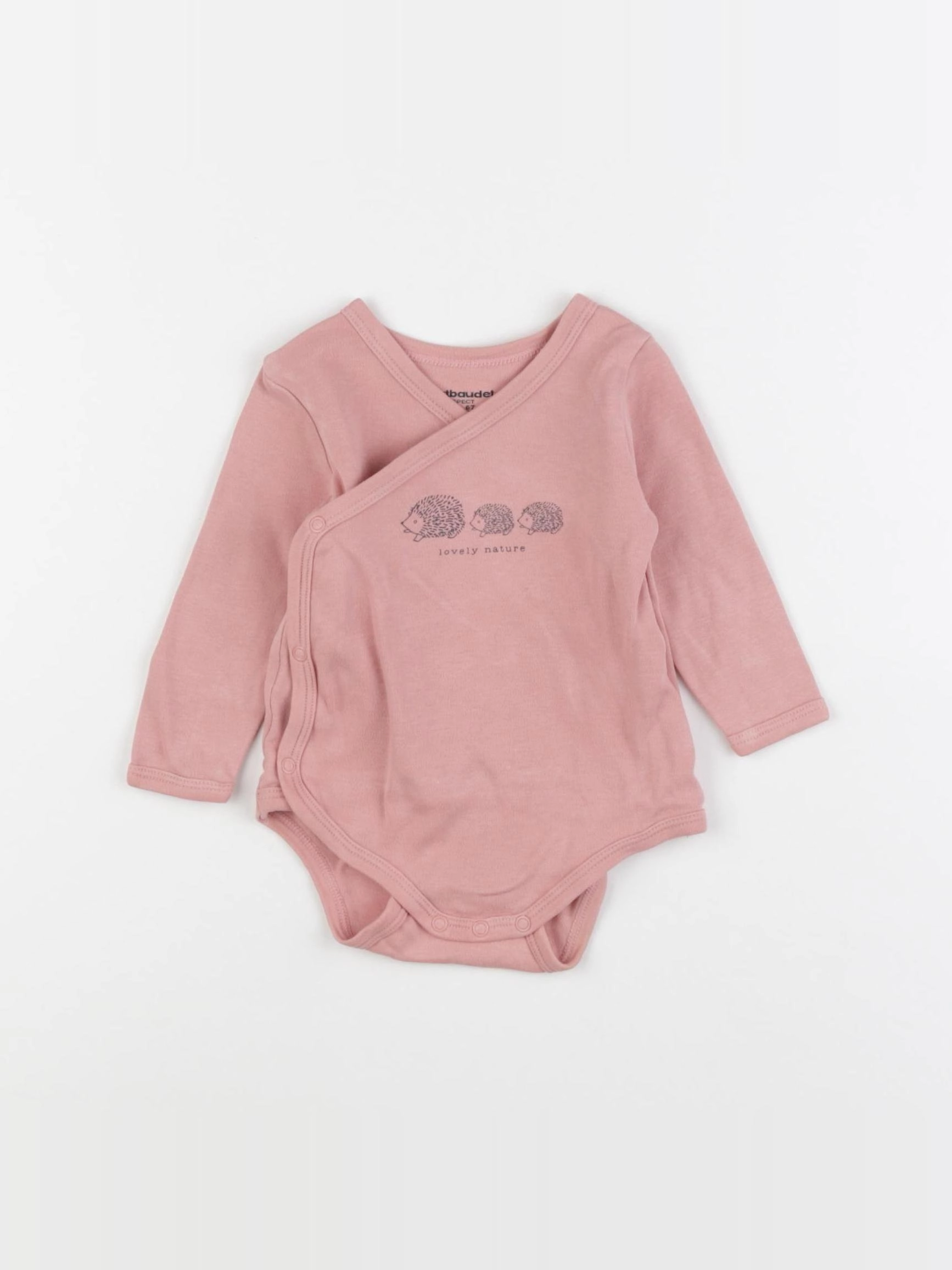 Vertbaudet - body rose - 6 mois