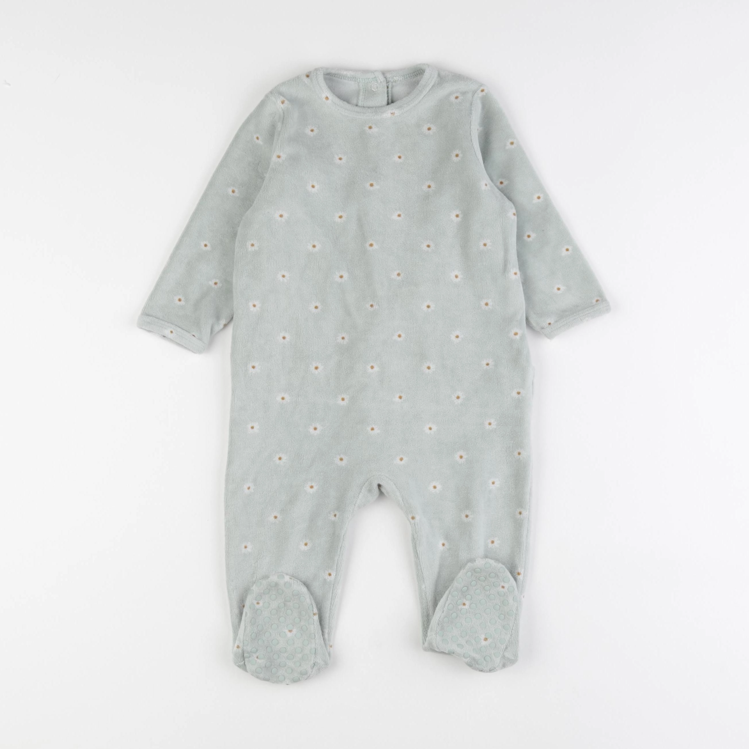 Vertbaudet - pyjama velours bleu - 12 mois