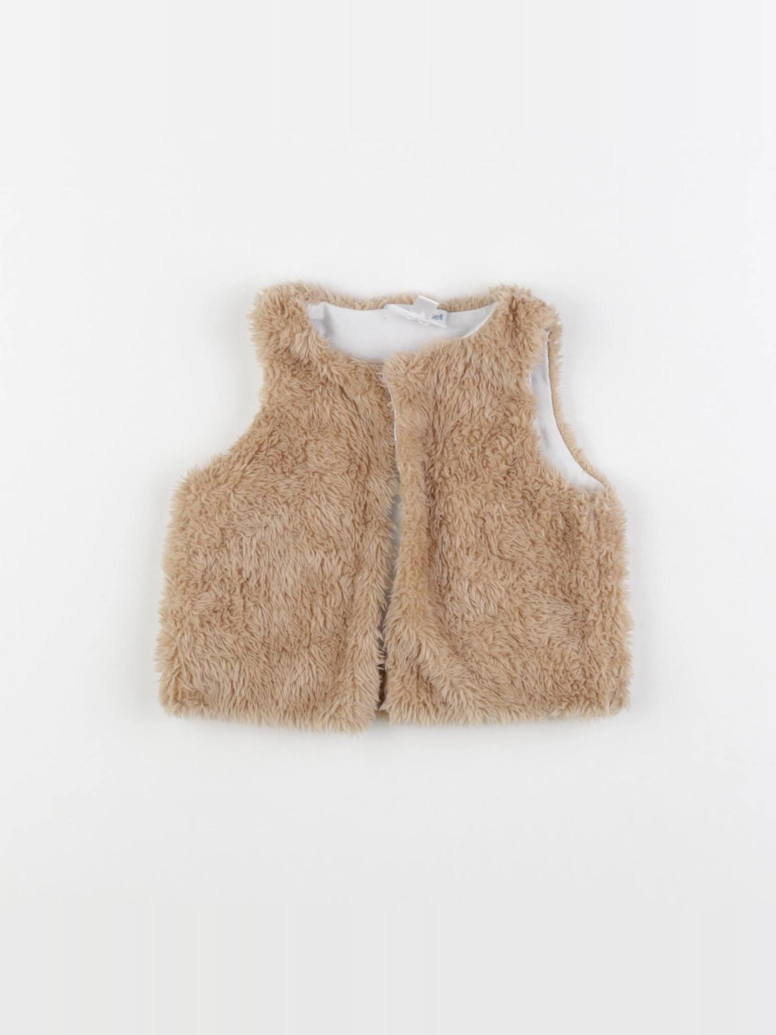 Vertbaudet - gilet beige - 3 mois