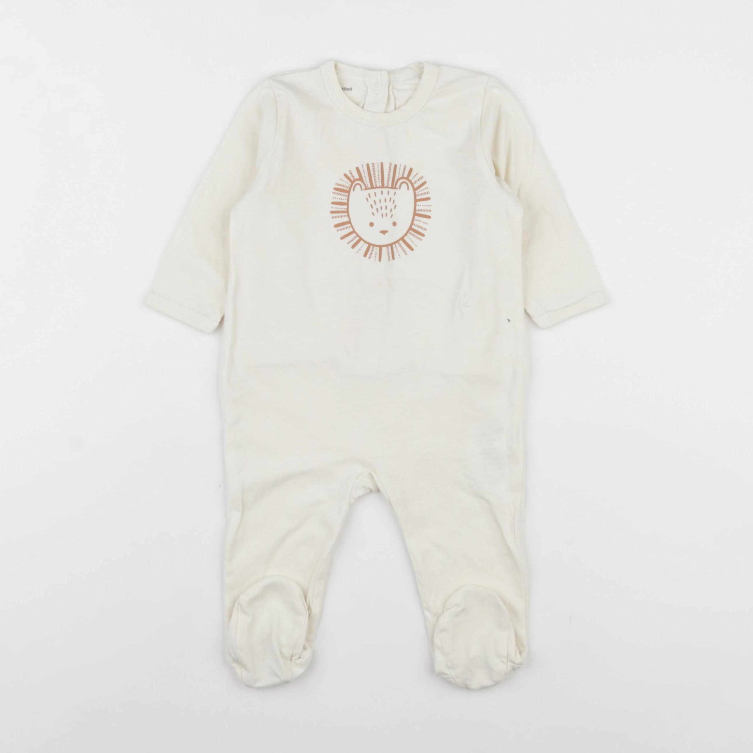 Vertbaudet - pyjama coton beige - 6 mois