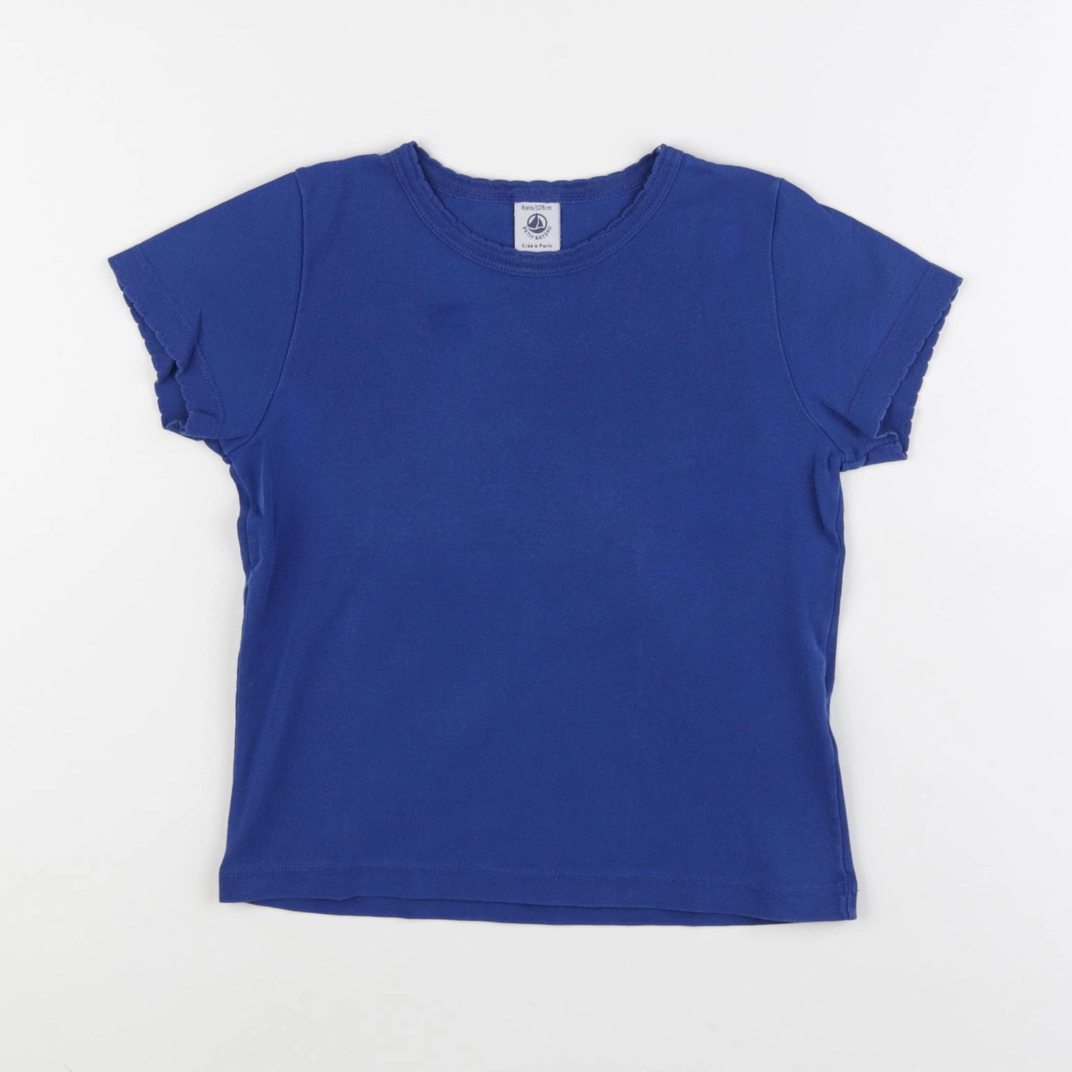 Petit Bateau - maillot de corps bleu - 8 ans