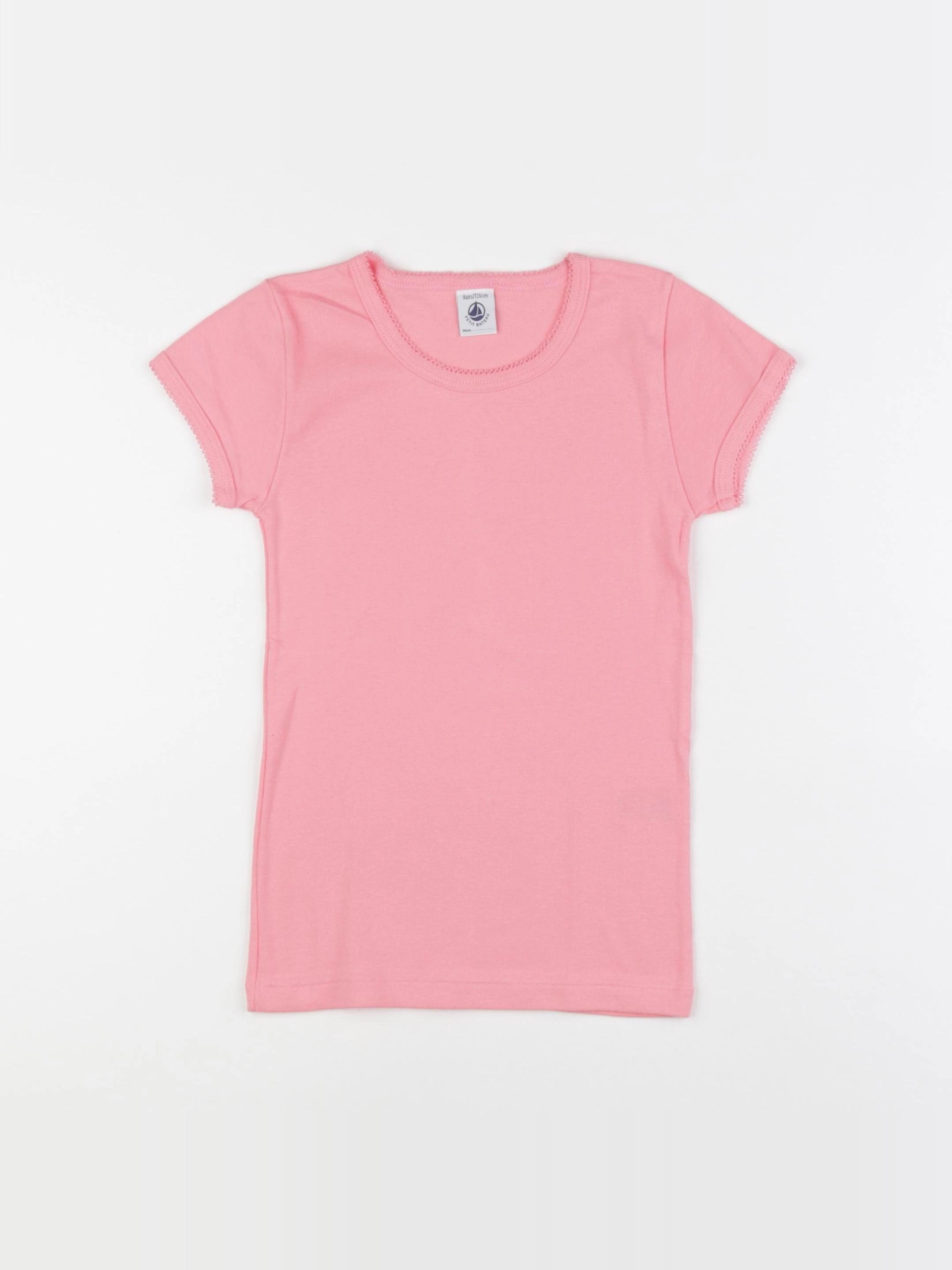 Petit Bateau - maillot de corps rose - 8 ans