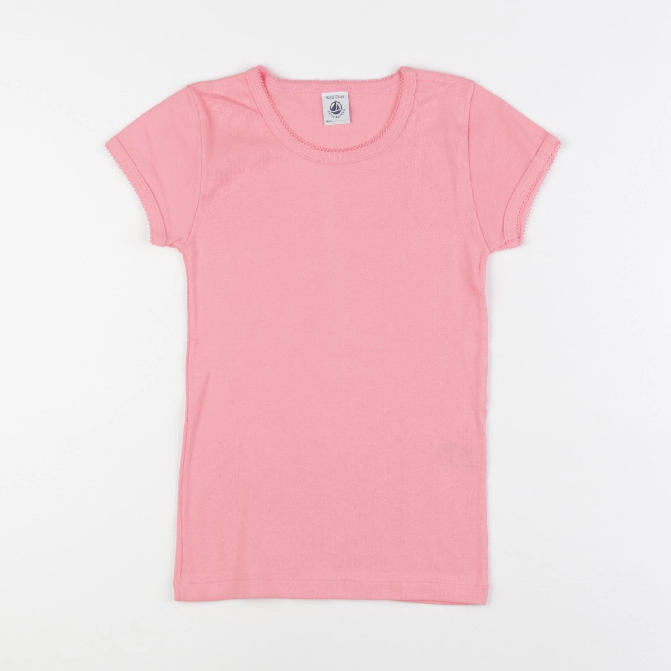 Petit Bateau - maillot de corps rose - 8 ans