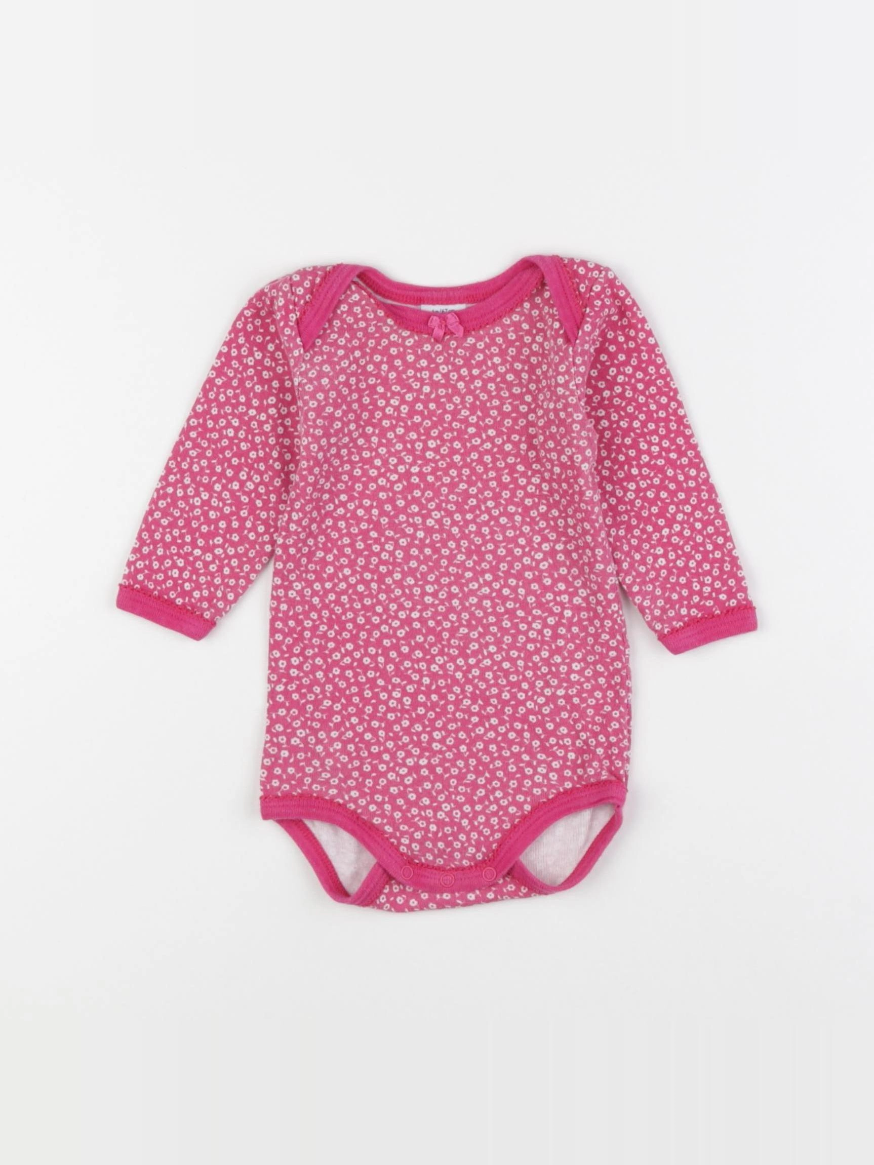 Petit Bateau - body rose - 6 mois
