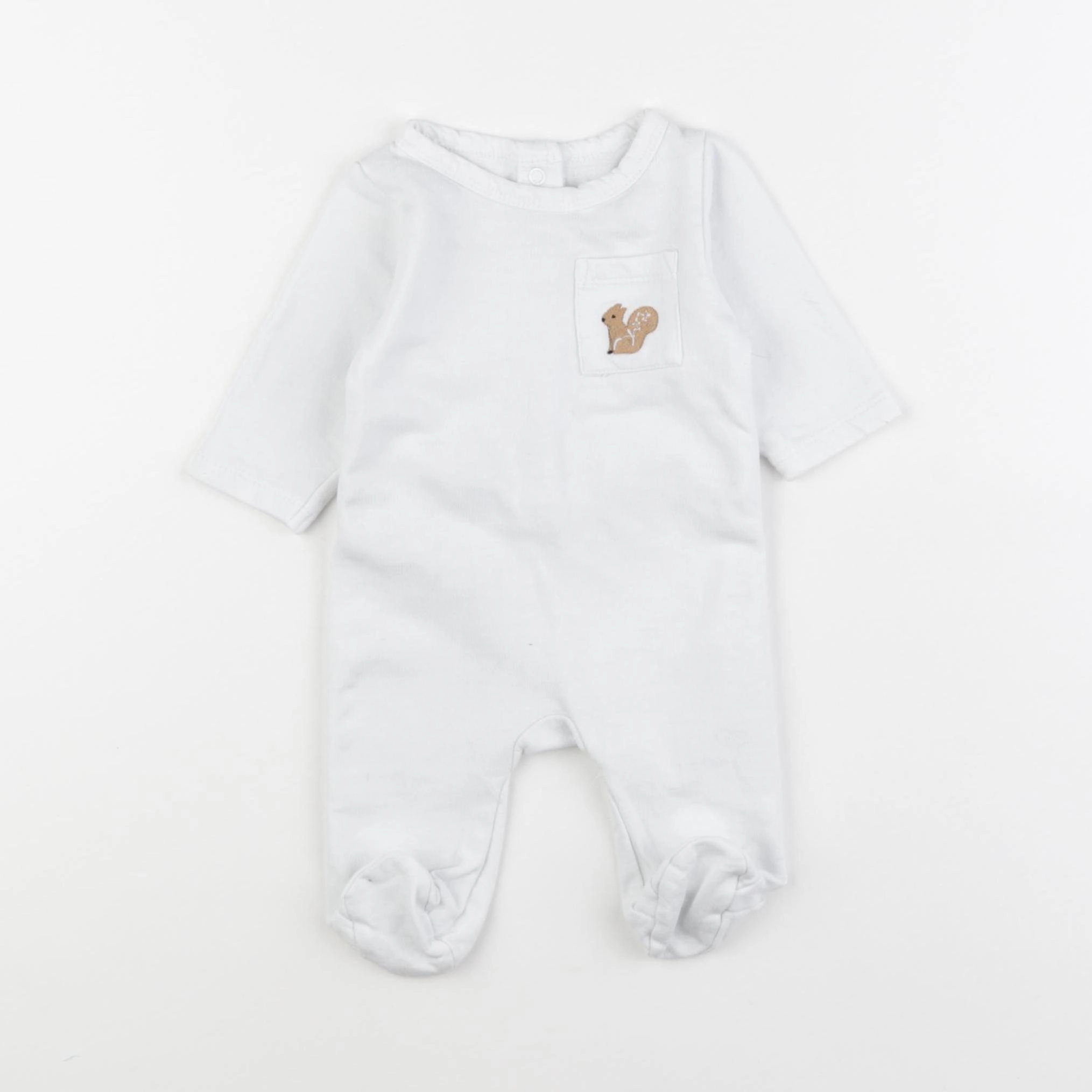 Bouchara - pyjama coton blanc - 1 mois