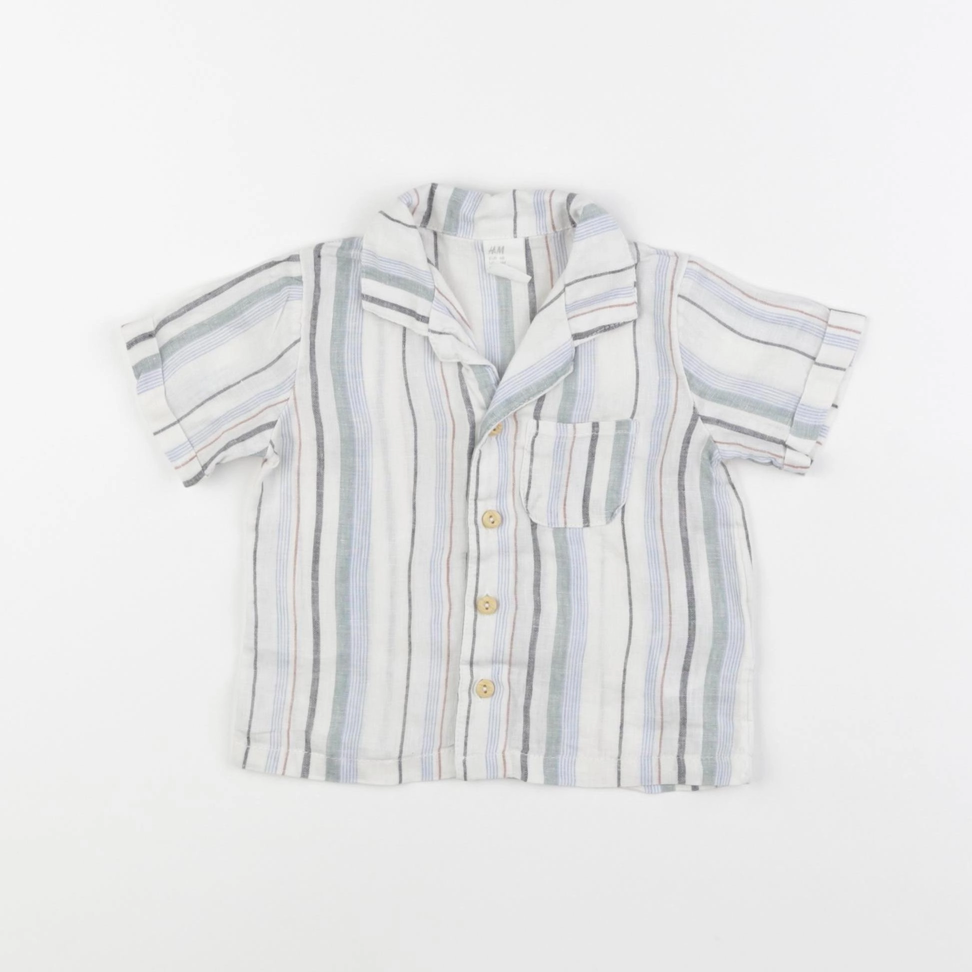 H&M - chemise blanc - 3/6 mois