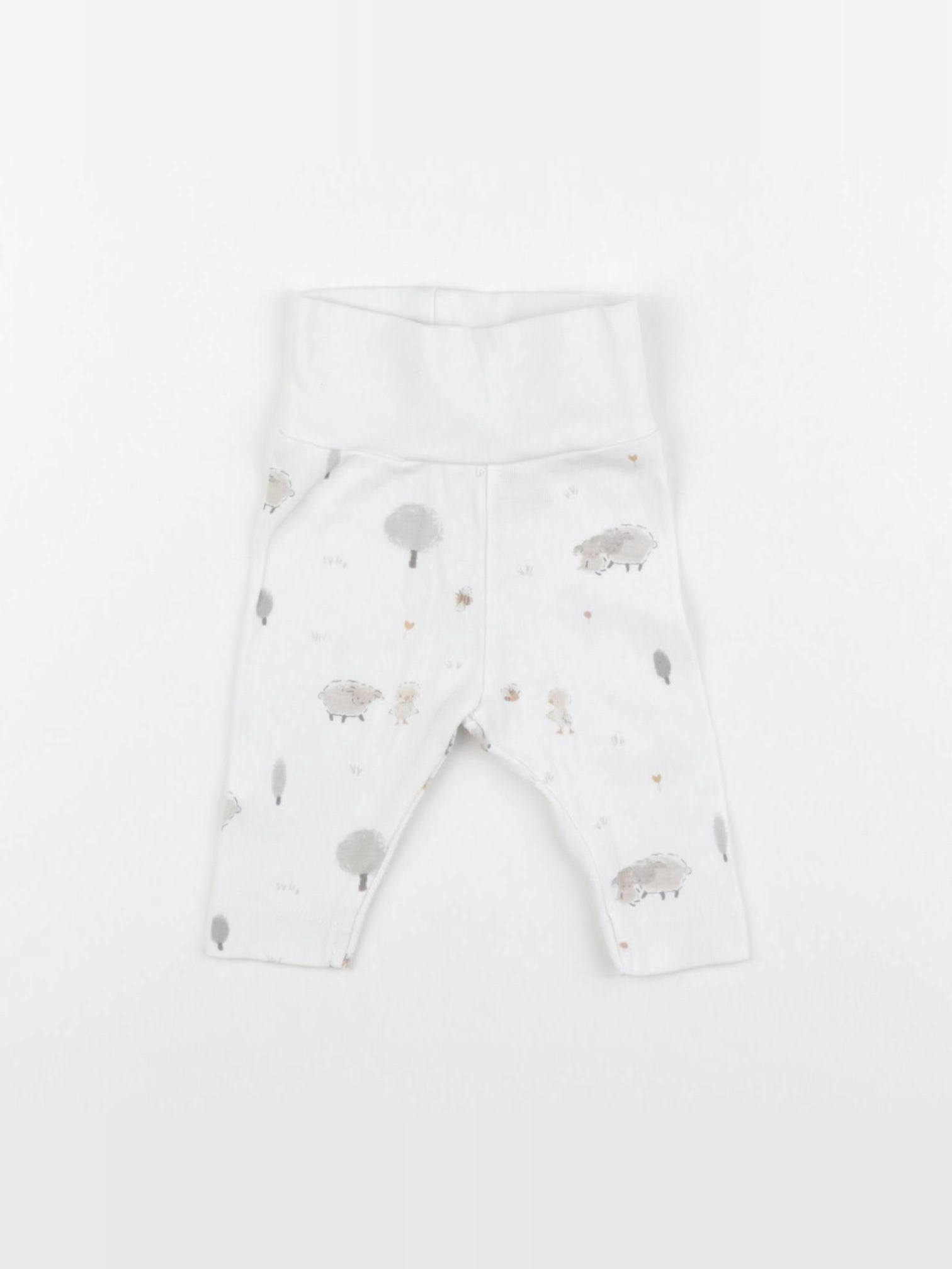 H&M - legging blanc - 0/1 mois