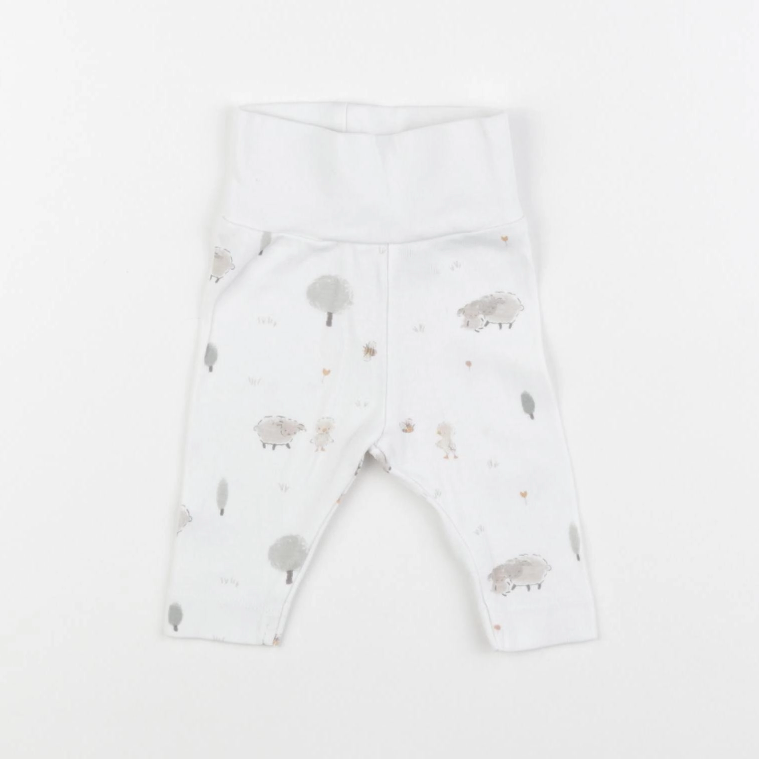 H&M - legging blanc - 0/1 mois