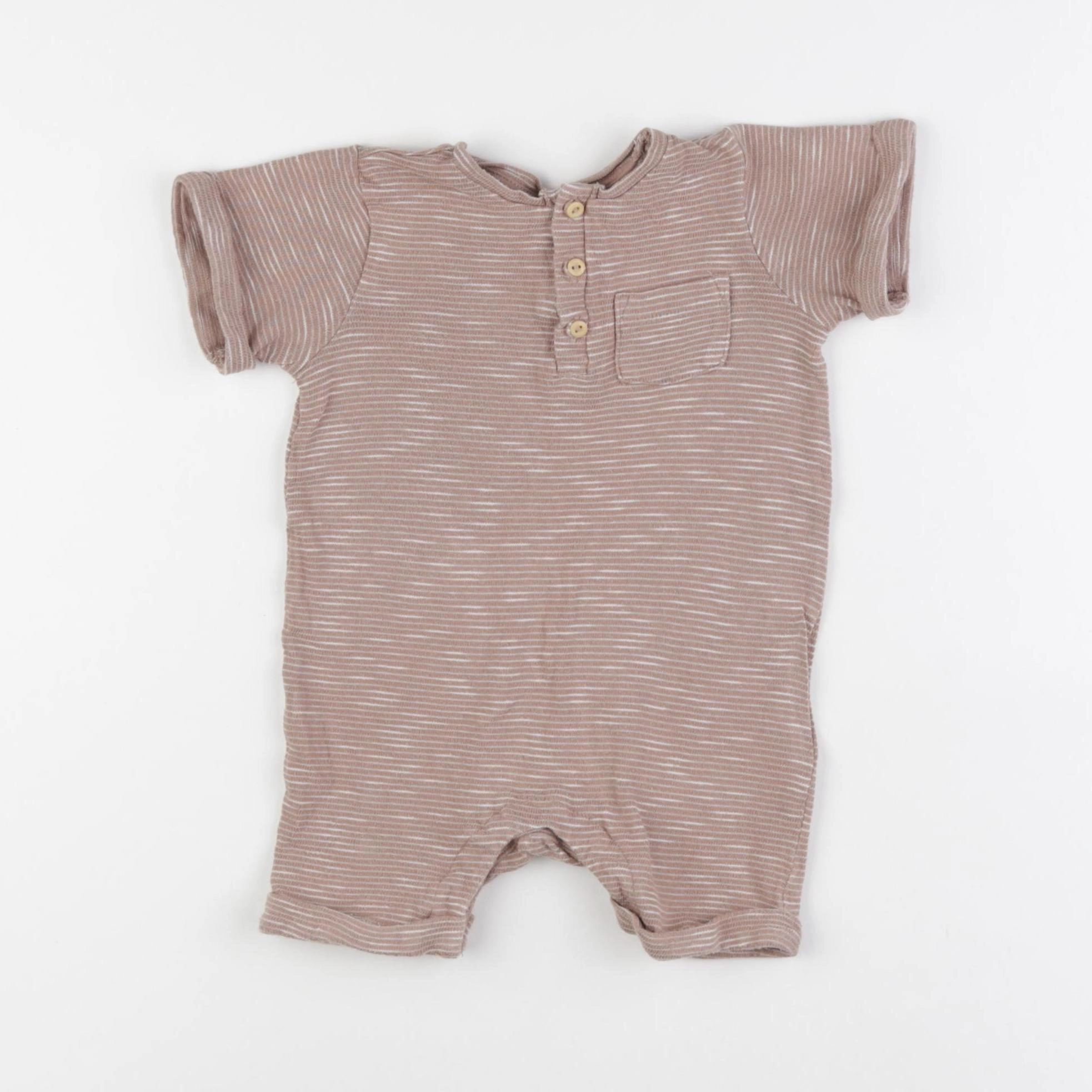 H&M - pyjama coton marron - 3/6 mois
