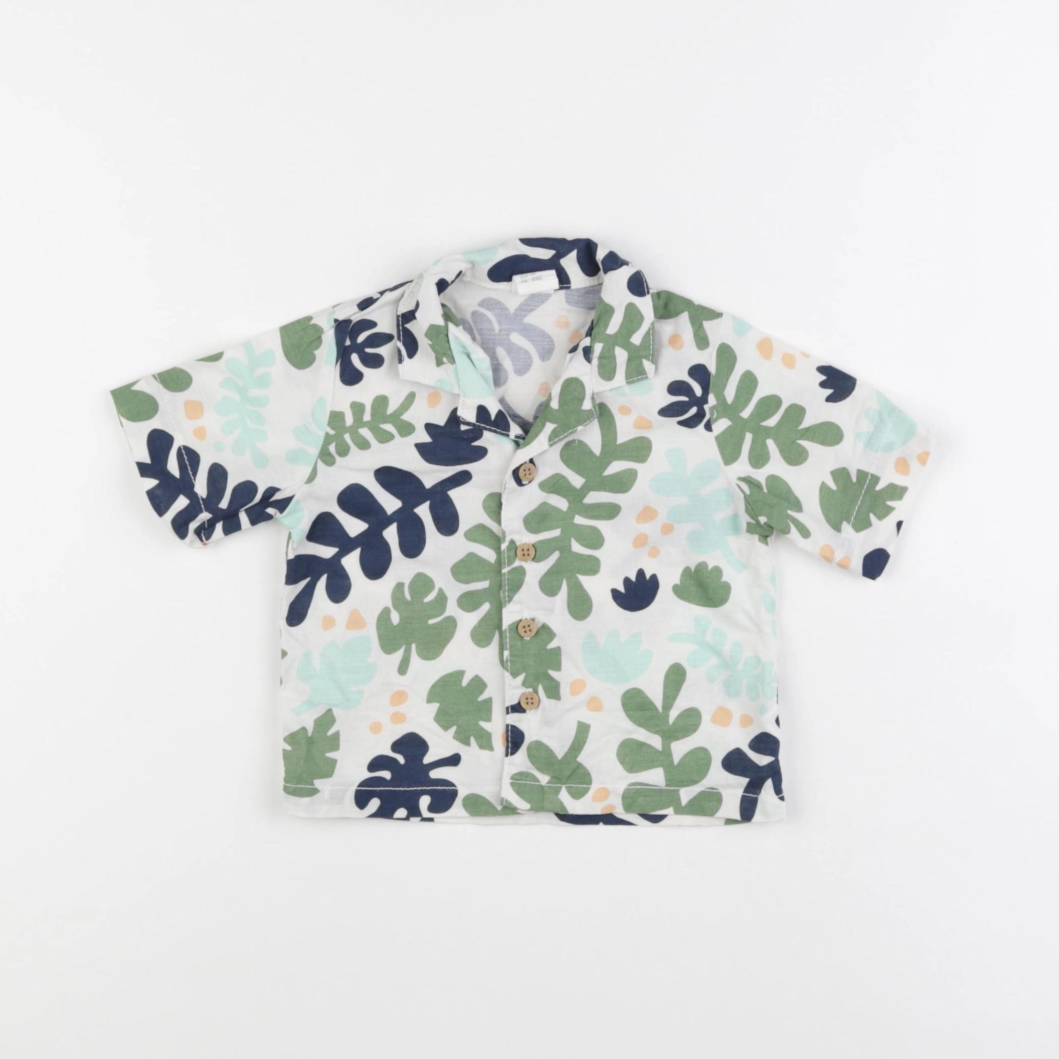 H&M - chemise blanc - 3/6 mois