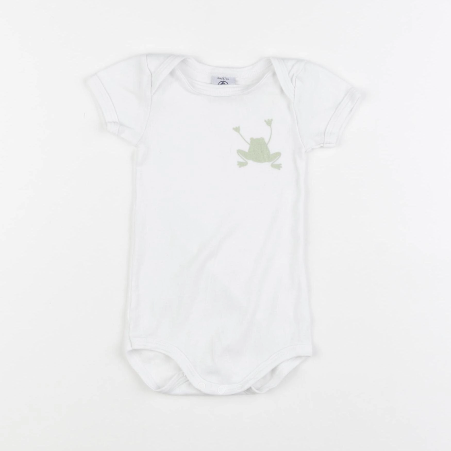 Petit Bateau - body blanc - 6 mois