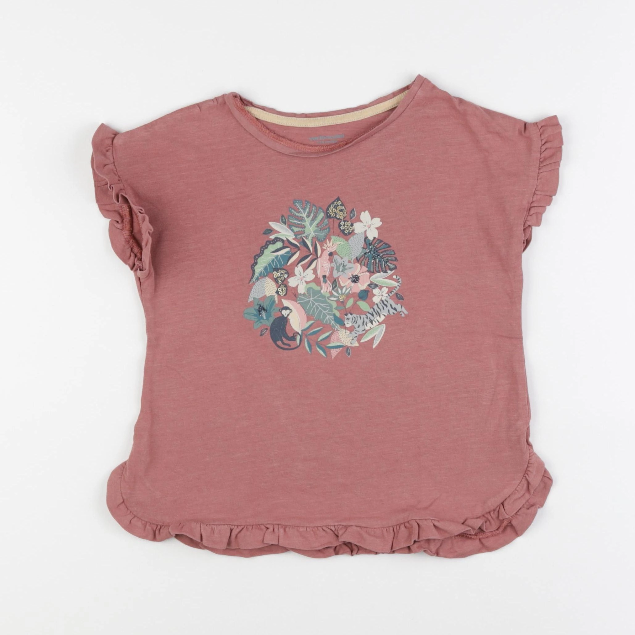 Vertbaudet - tee-shirt marron - 6 ans