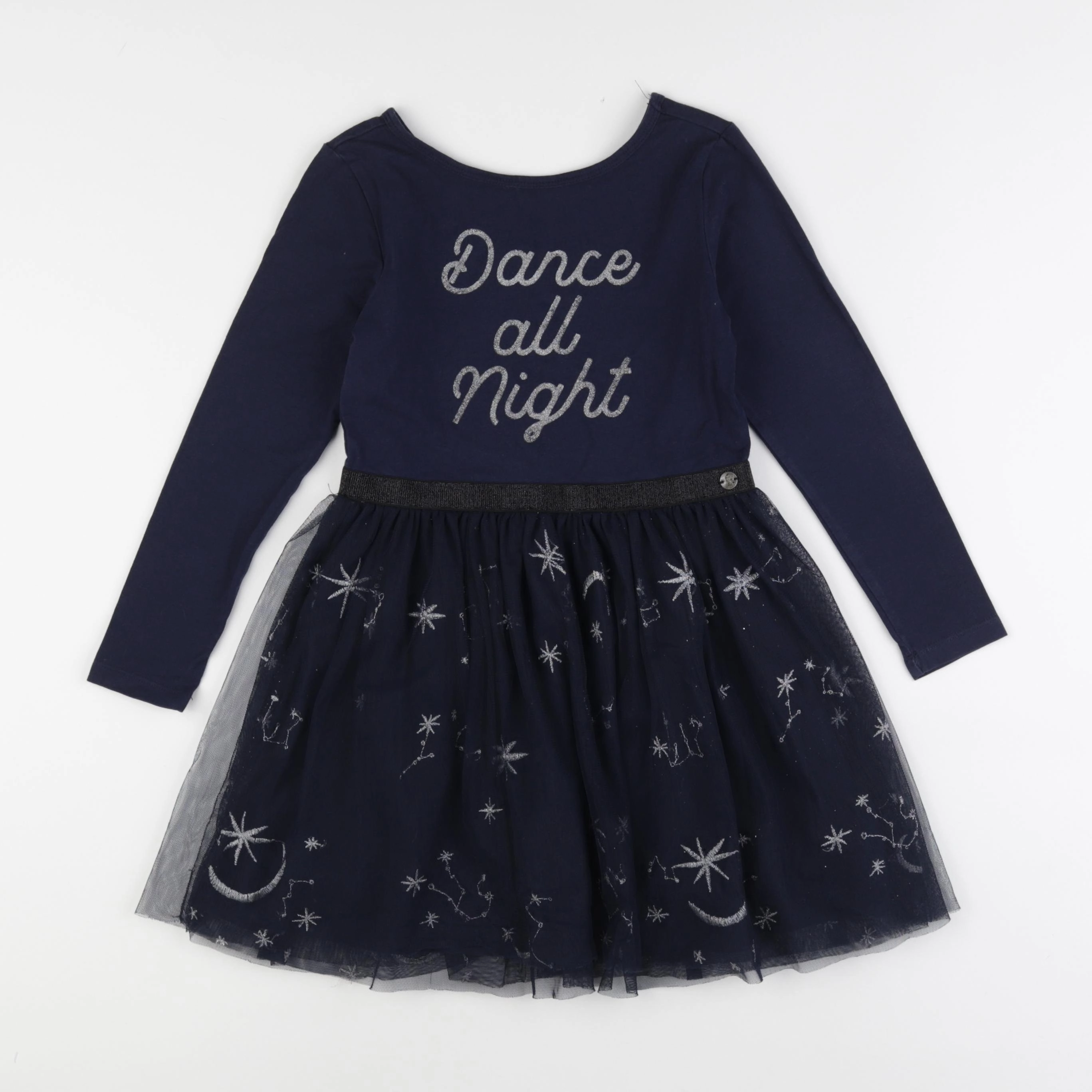IKKS - robe bleu, argent - 6 ans