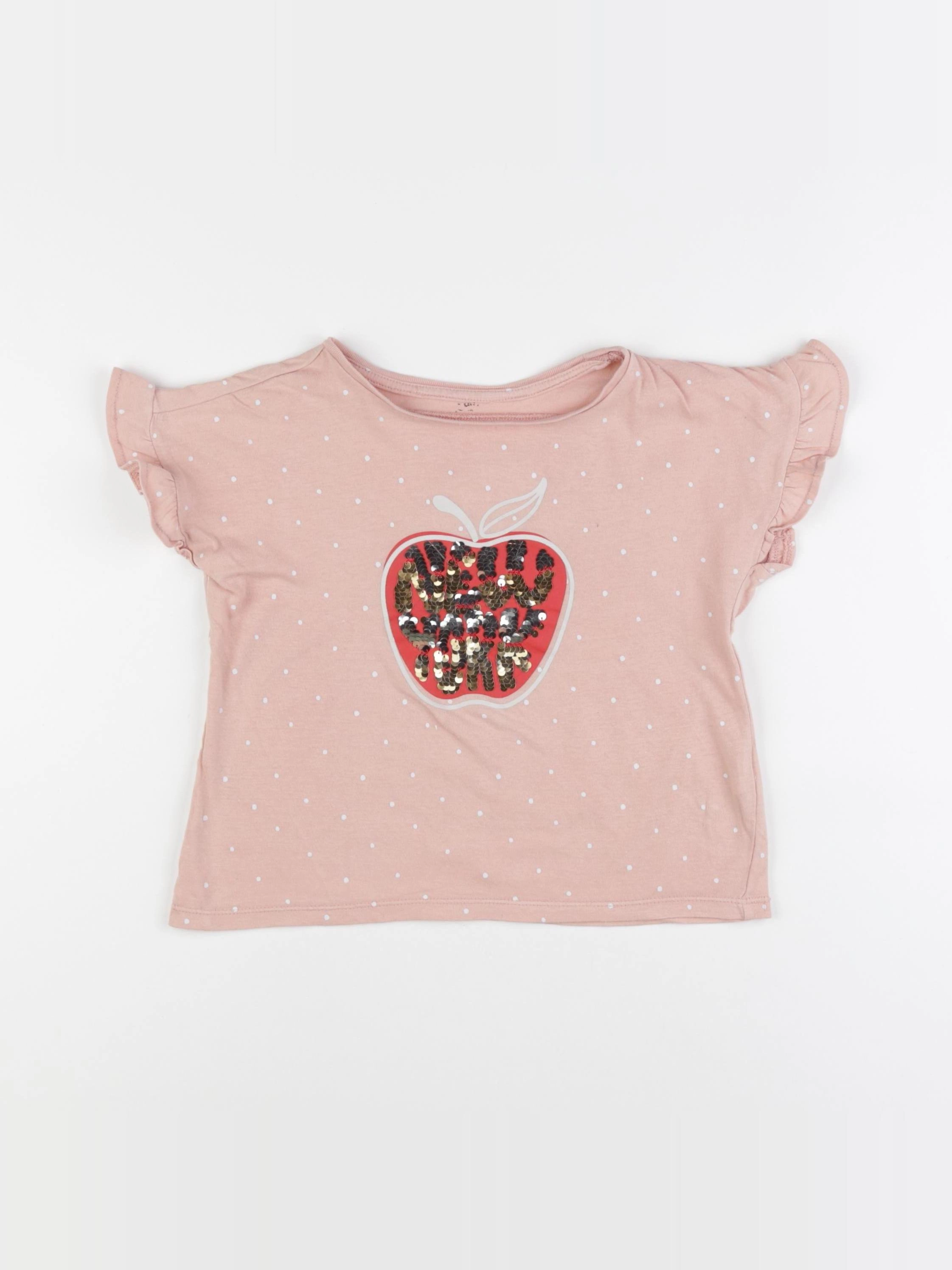 Vertbaudet - tee-shirt rose - 6 ans