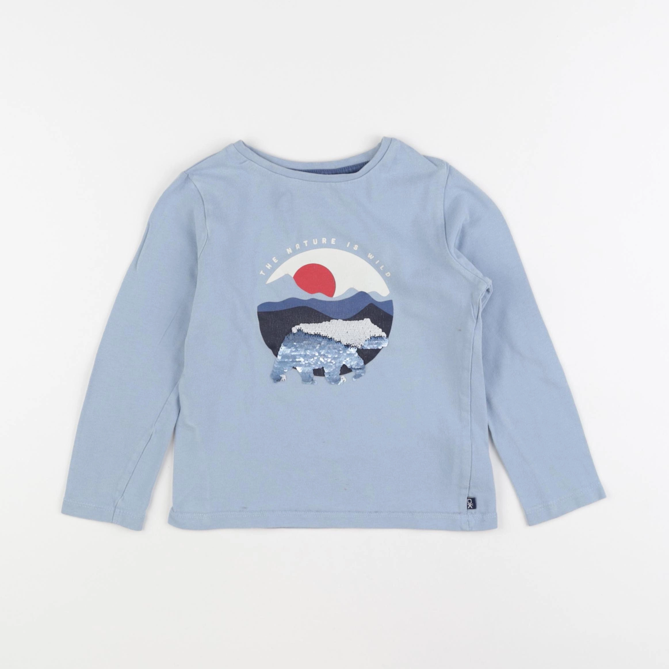 Okaidi - tee-shirt bleu - 4 ans