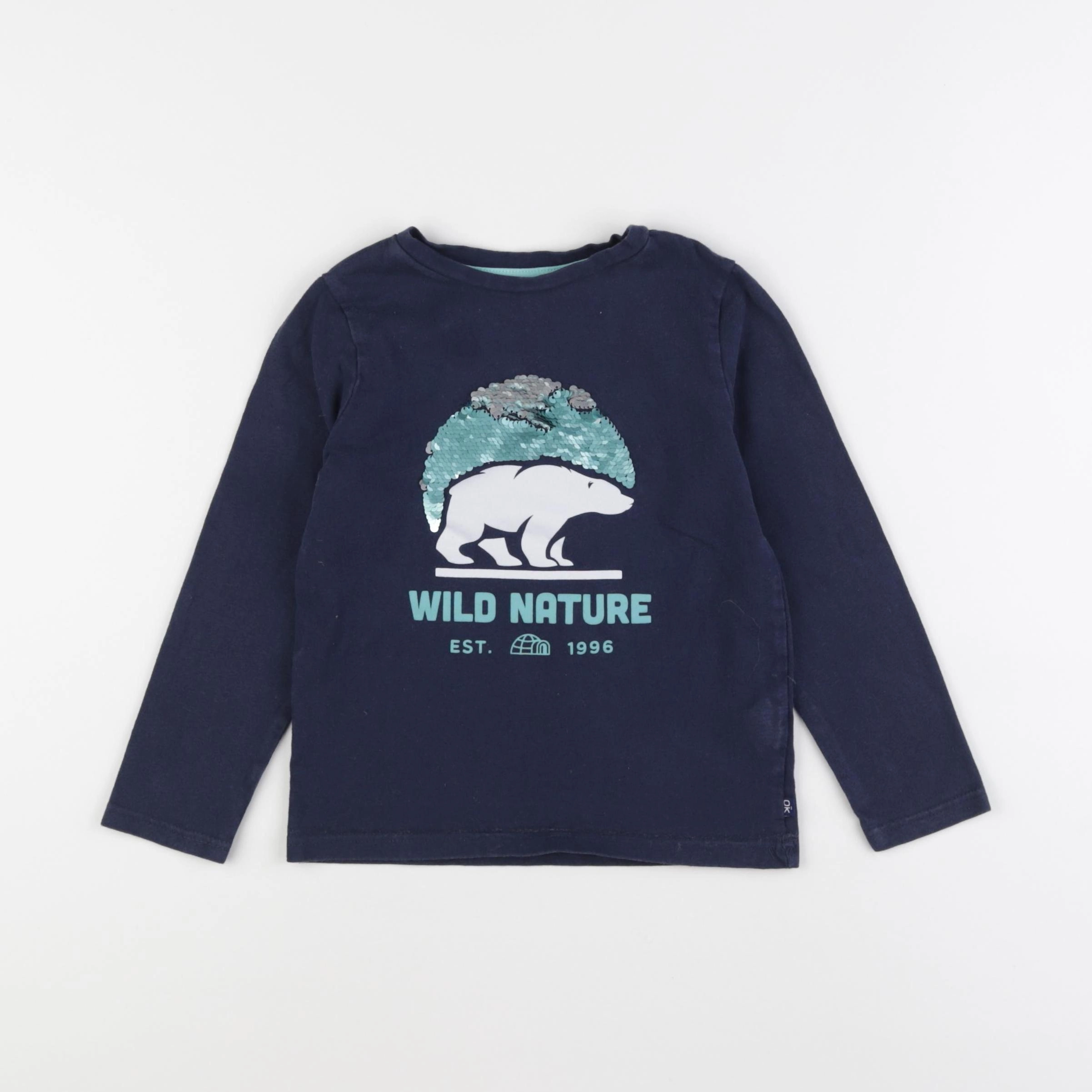 Okaidi - tee-shirt bleu - 4 ans