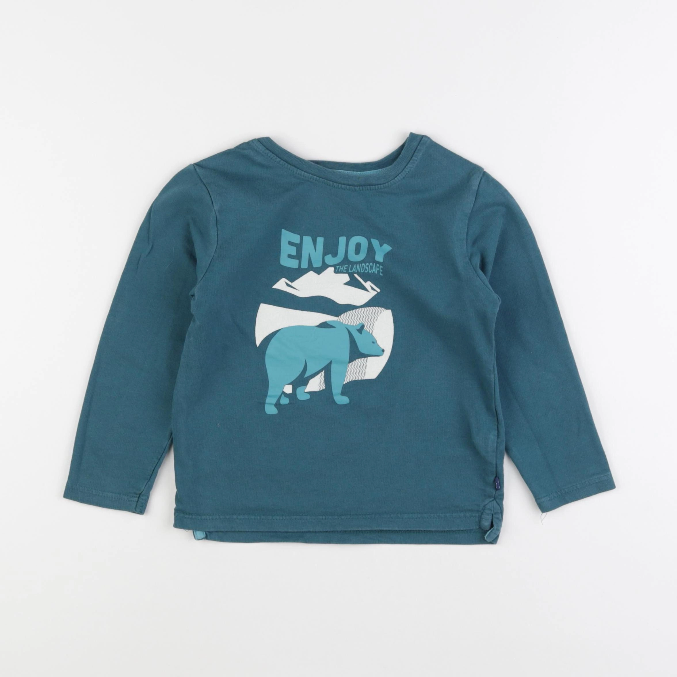 Okaidi - tee-shirt bleu - 4 ans