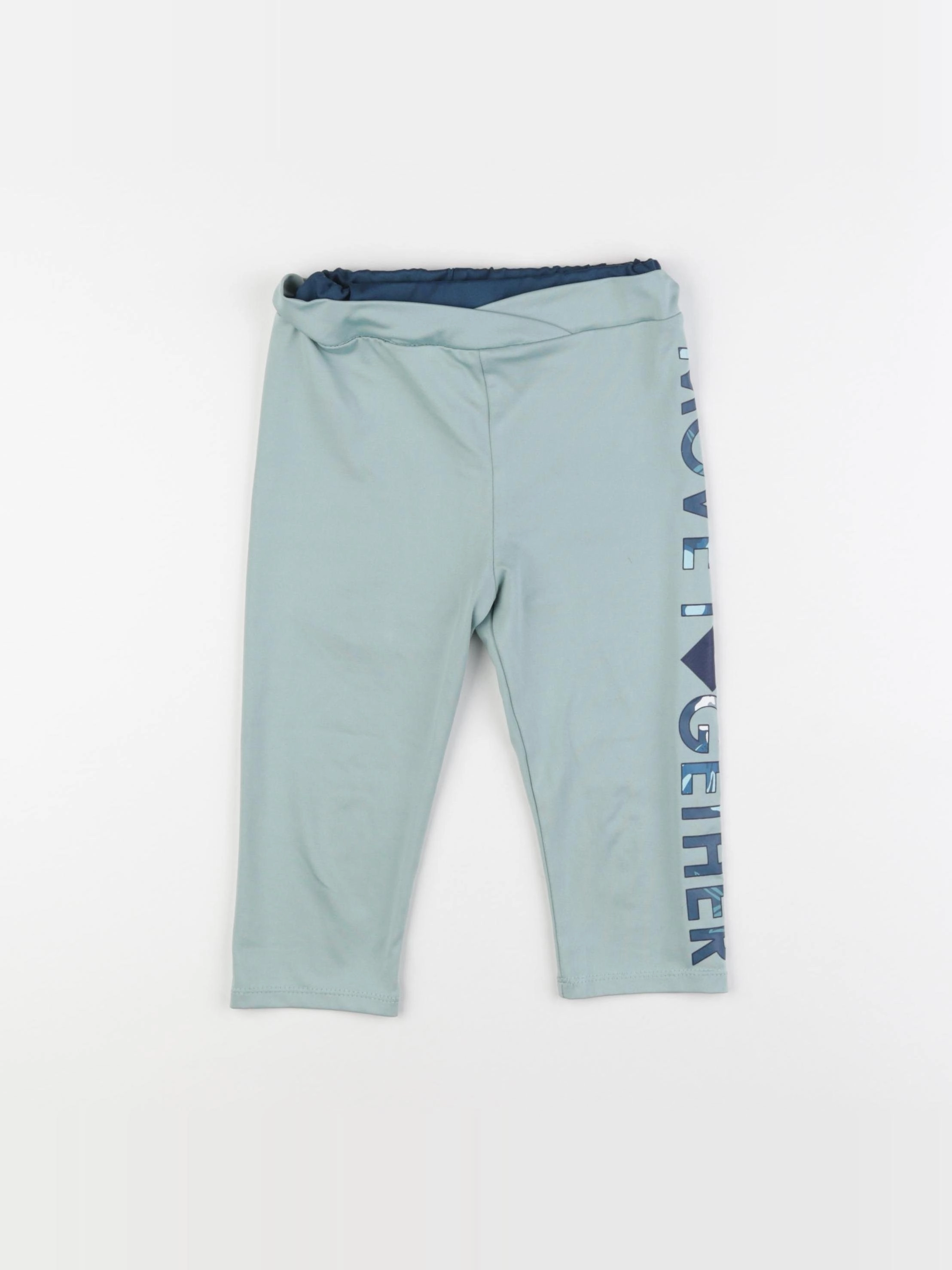 Vertbaudet - legging court bleu, vert - 6 ans