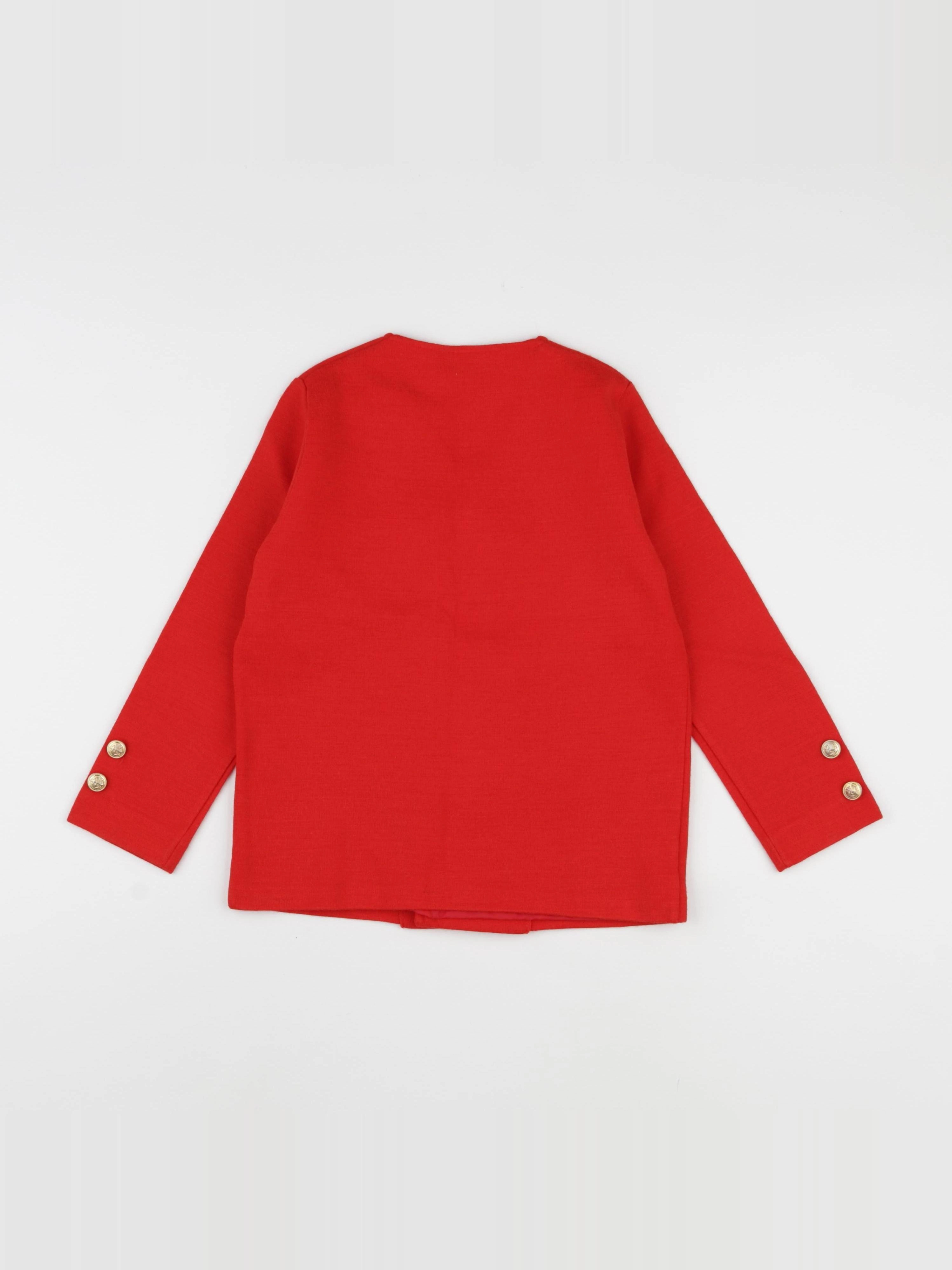 Vintage - gilet rouge - 7 ans