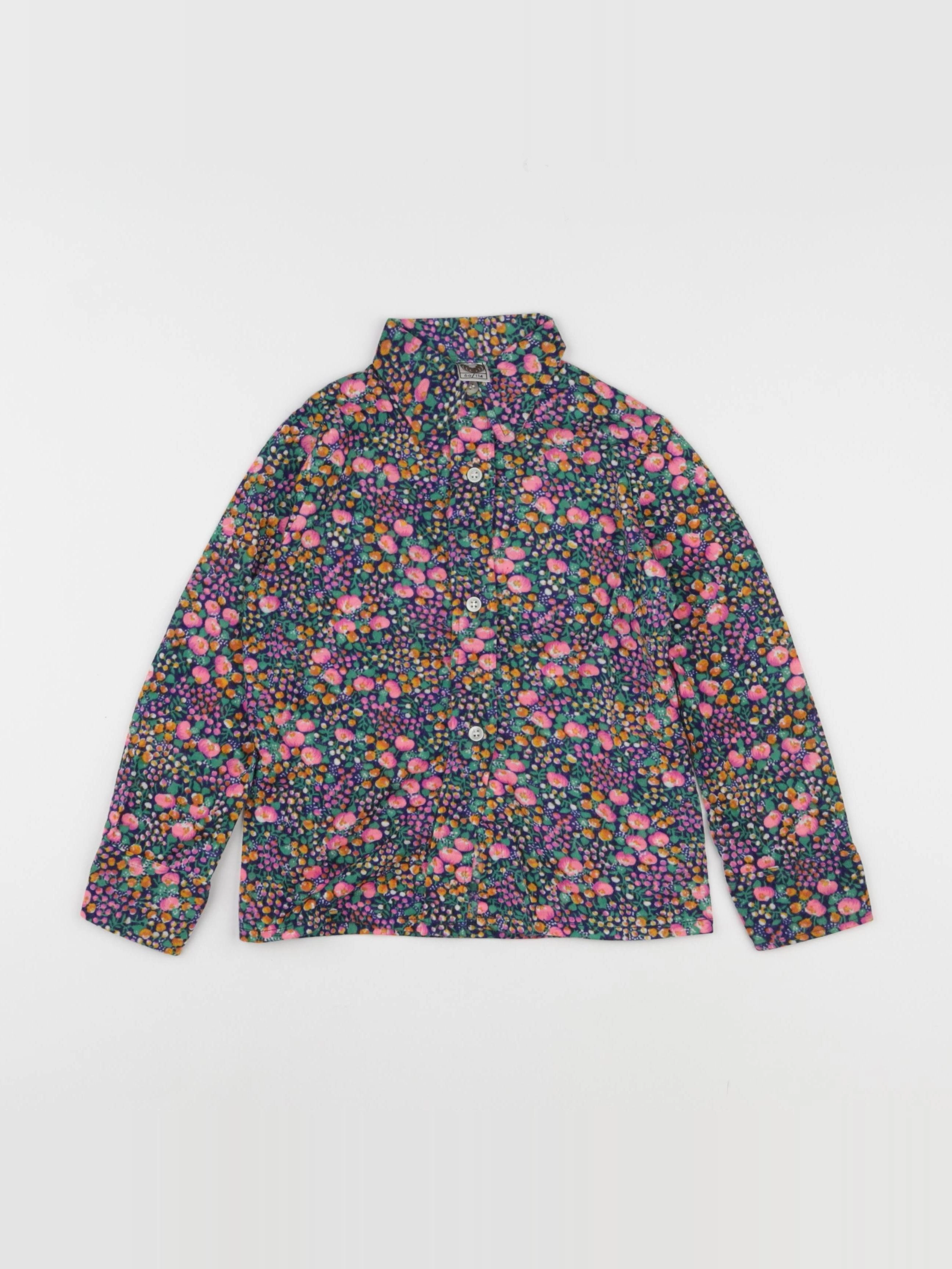 Vintage - chemise vert, rose - 6 ans