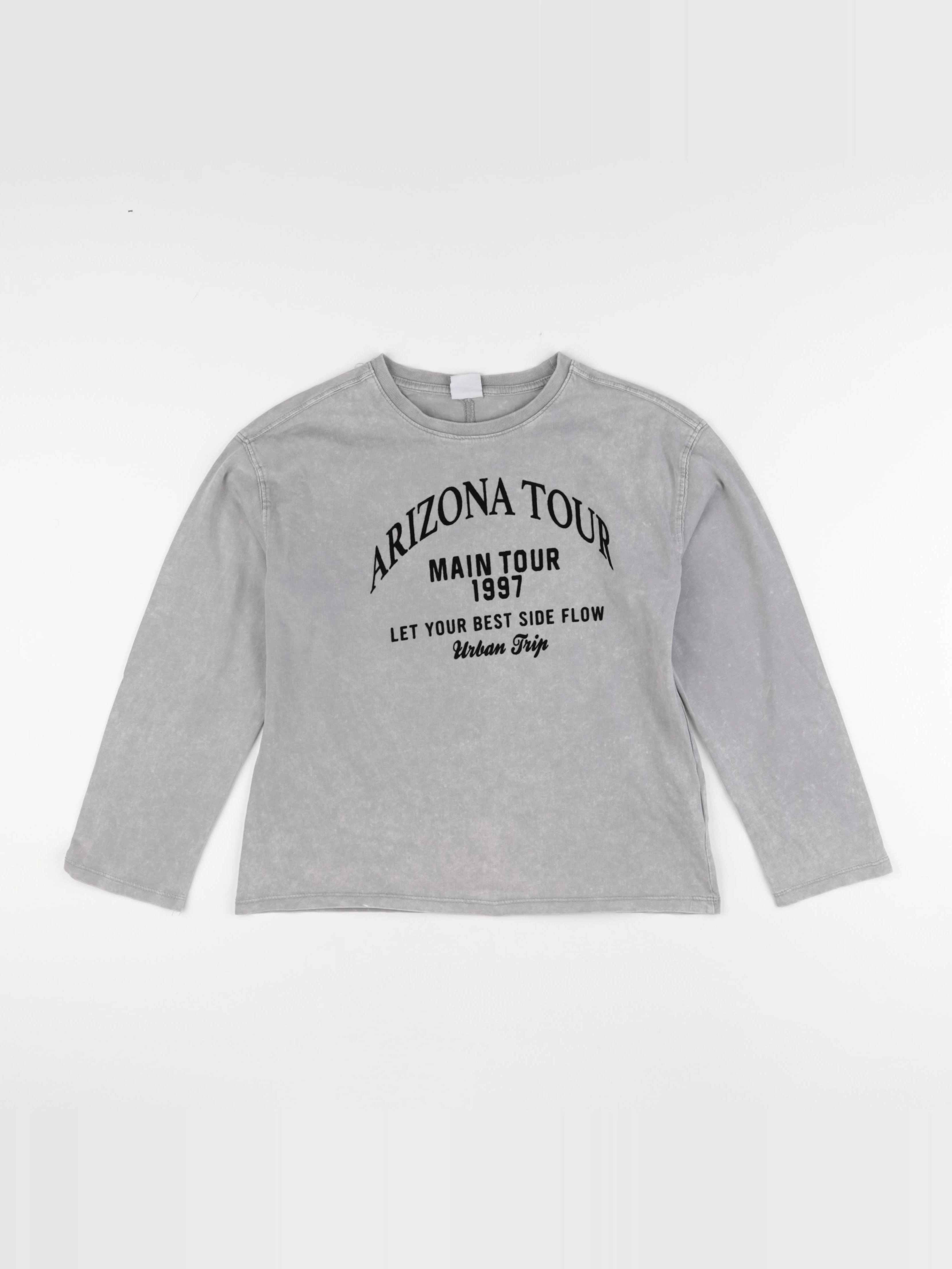 Zara - tee-shirt gris - 9/10 ans