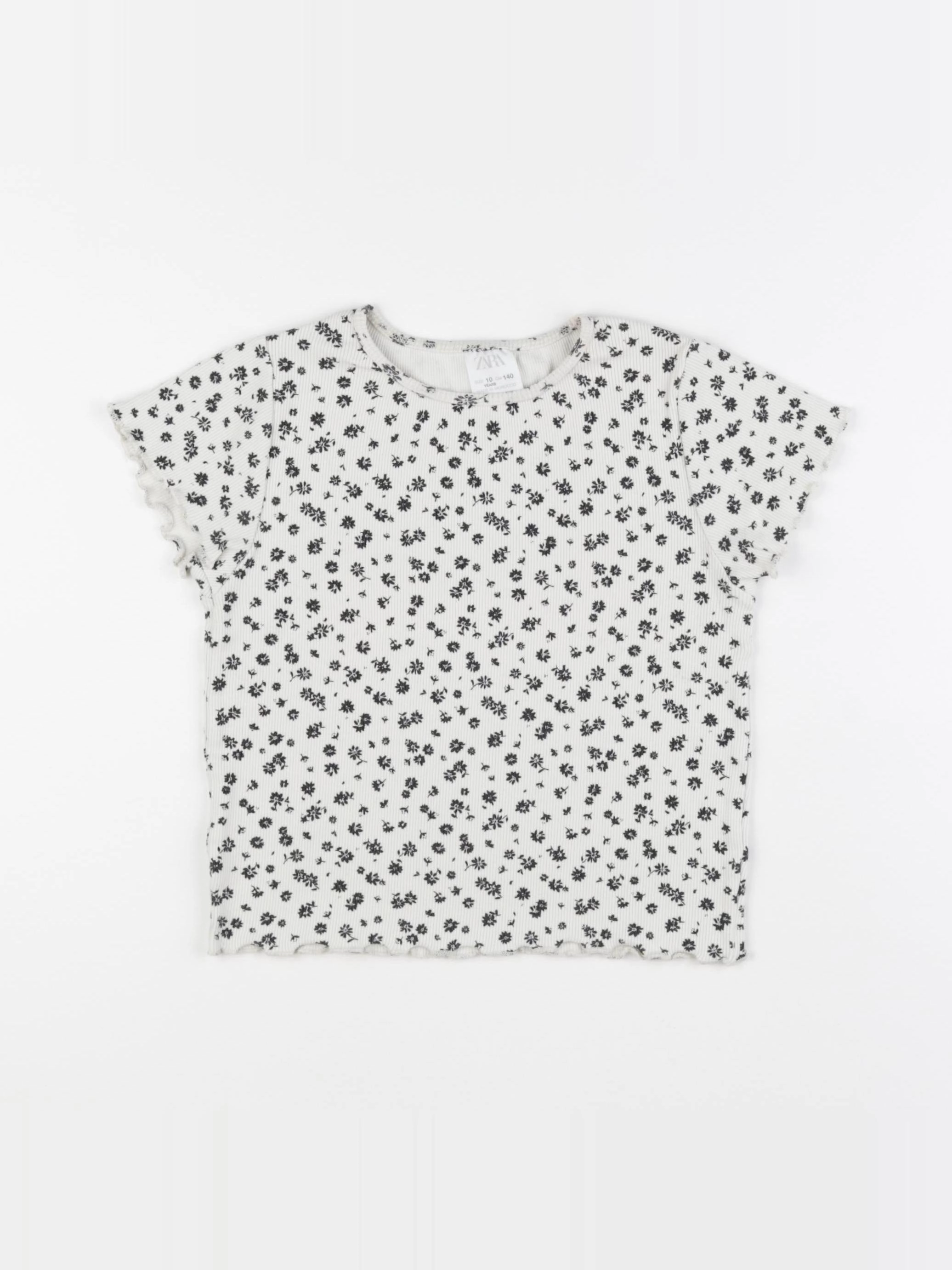 Zara - tee-shirt beige, noir - 10 ans