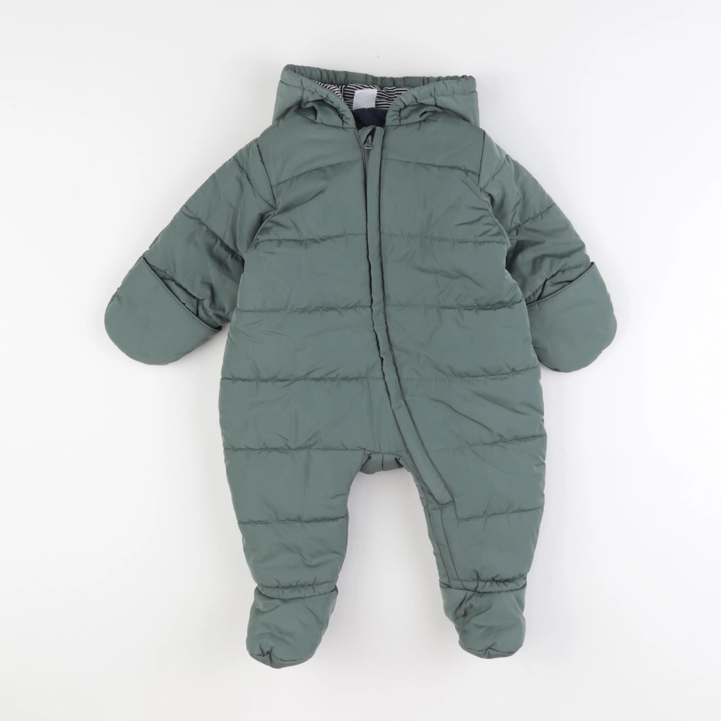 Petit Bateau - combi-pilote vert - 6 mois