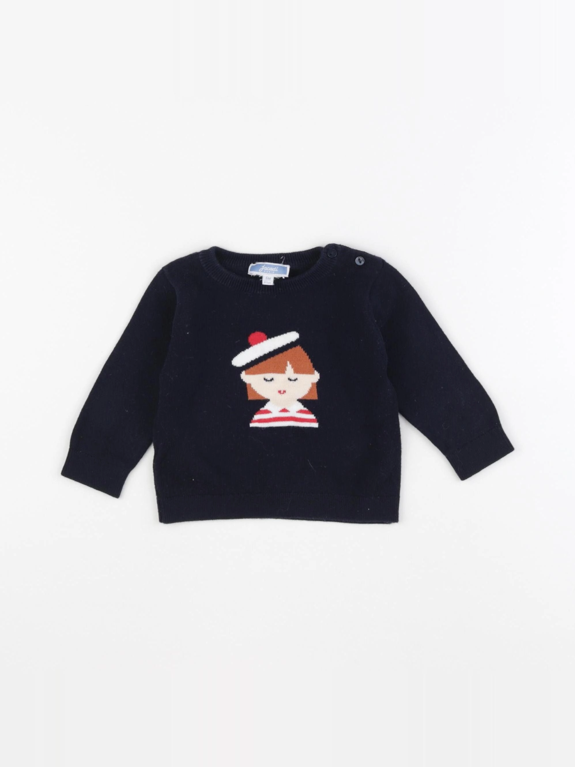 Jacadi - pull bleu - 6 mois