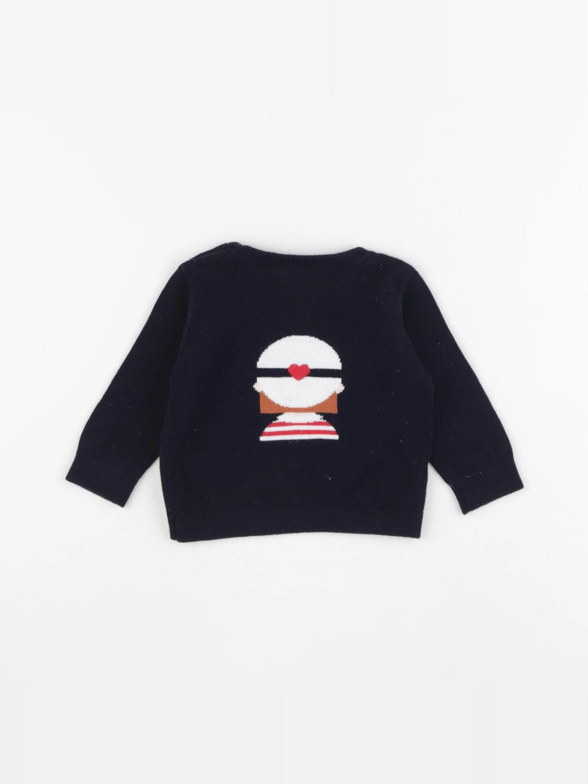 Jacadi - pull bleu - 6 mois